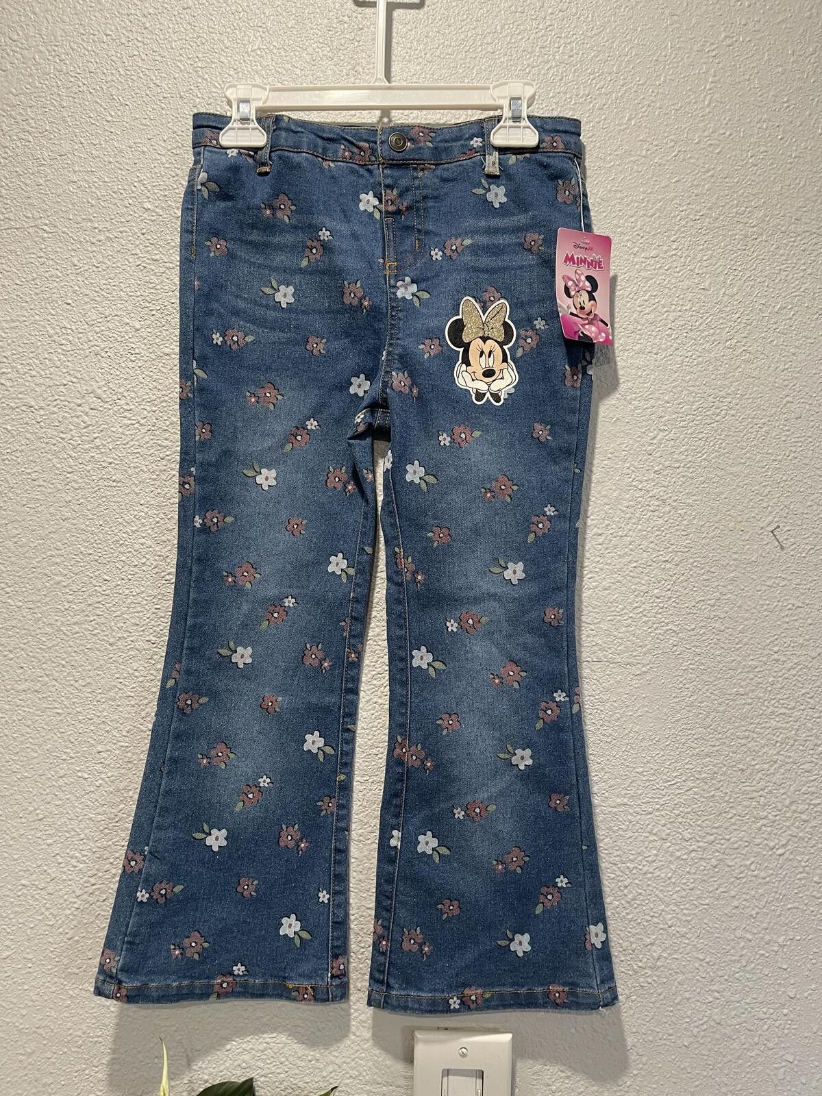 Disney Disney Minnie Mouse Girls' Floral Print Flared Jeans Size 24" / US 00 / IT 34 - 1 Thumbnail