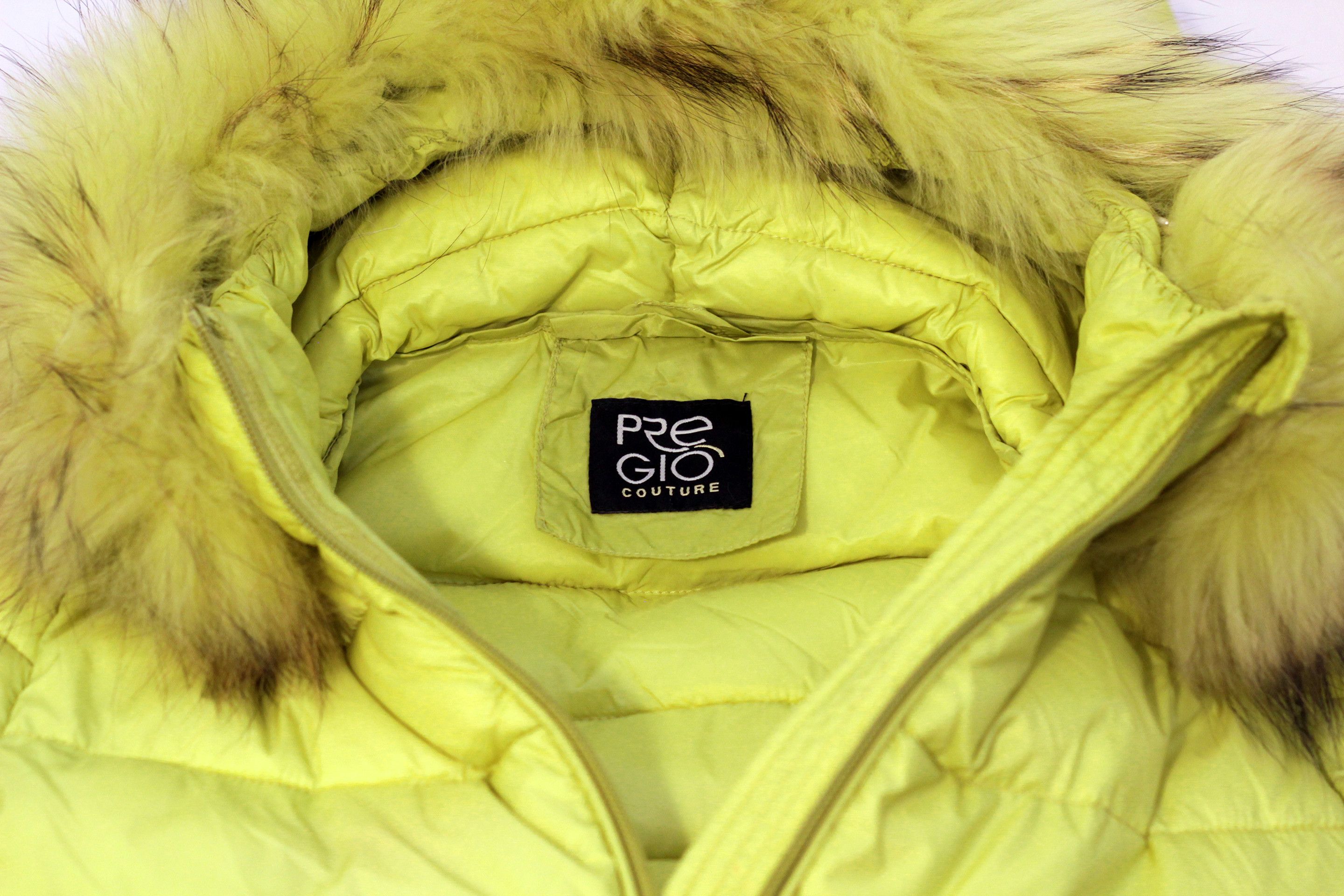 Other Pregio lime yellow puffer coat with real fur on the hood Size S / US 4 / IT 40 - 4 Thumbnail