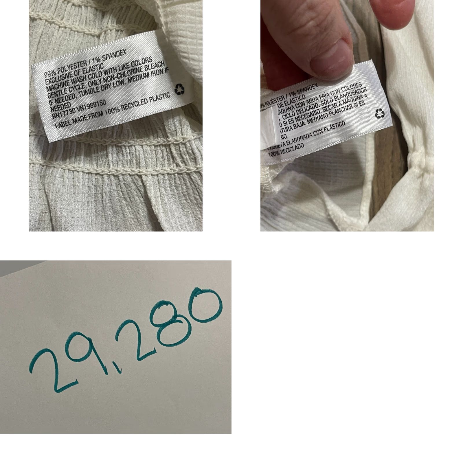 Vintage A New Day Shirt Women's Size Medium White Long Sleeve Square Neck Shirt Womens Medium White Long Sleeve Square Neck A New Day Shirt Size M / US 6-8 / IT 42-44 - 8 Thumbnail