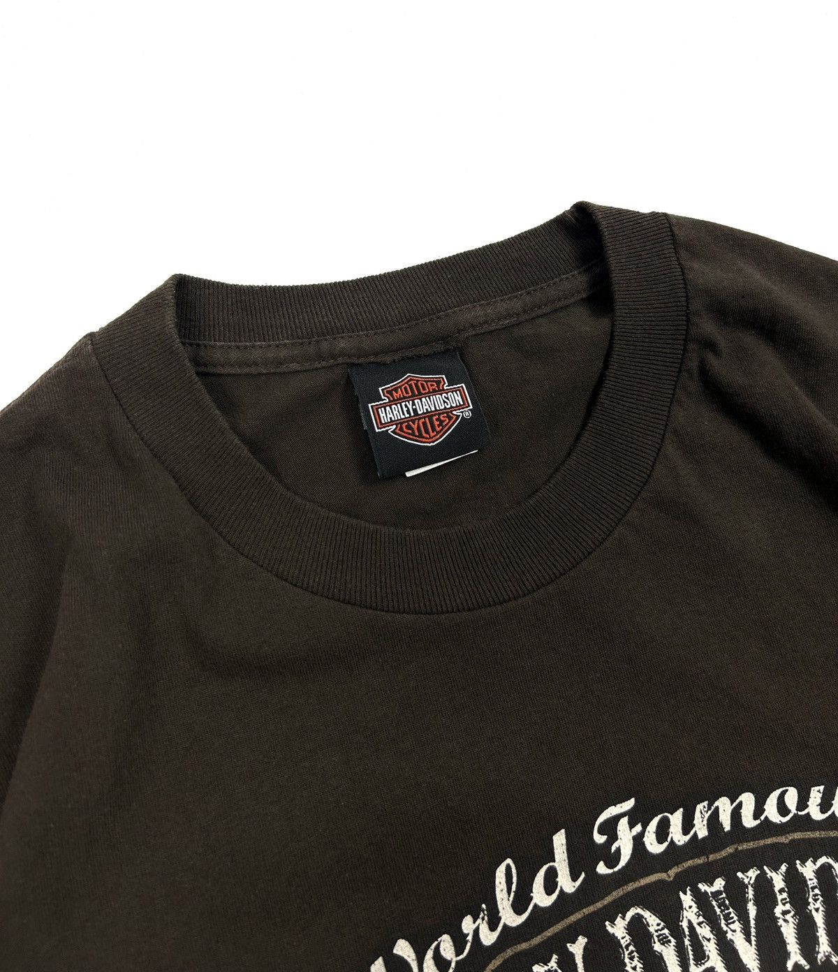 Harley Davidson Vintage Harley Davidson Switzerland Lausanne Brown Tee L Size US L / EU 52-54 / 3 - 9 Thumbnail