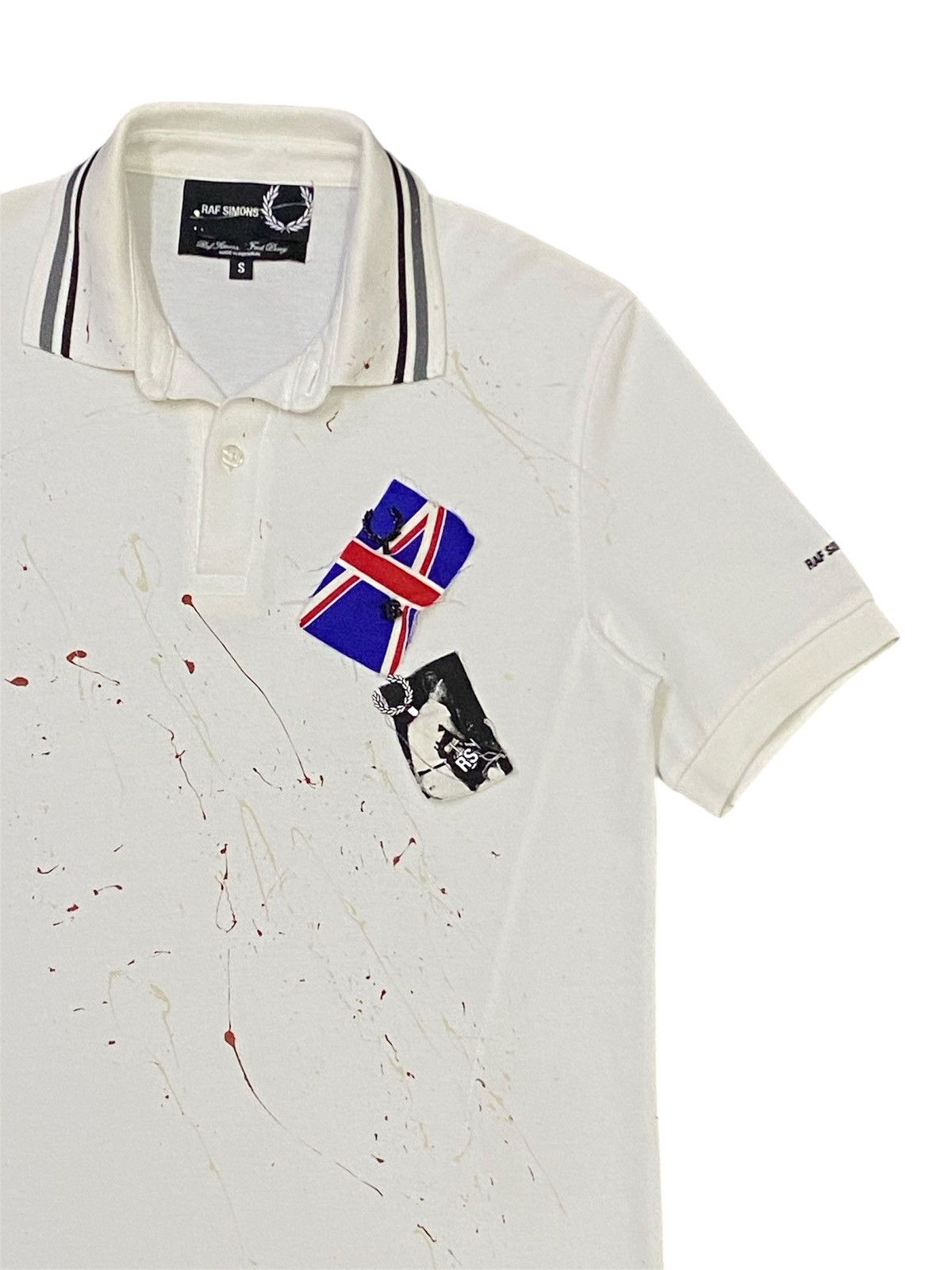 Fred Perry × Raf Simons Raf Simons x Fred Perry Anarchy Painted Polo Tee Size US S / EU 44-46 / 1 - 3 Thumbnail