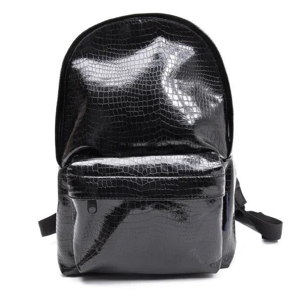 Comme des Garcons Comme des Garcons Black Small Croc Faux-Leather Backpack Size ONE SIZE - 1 Thumbnail