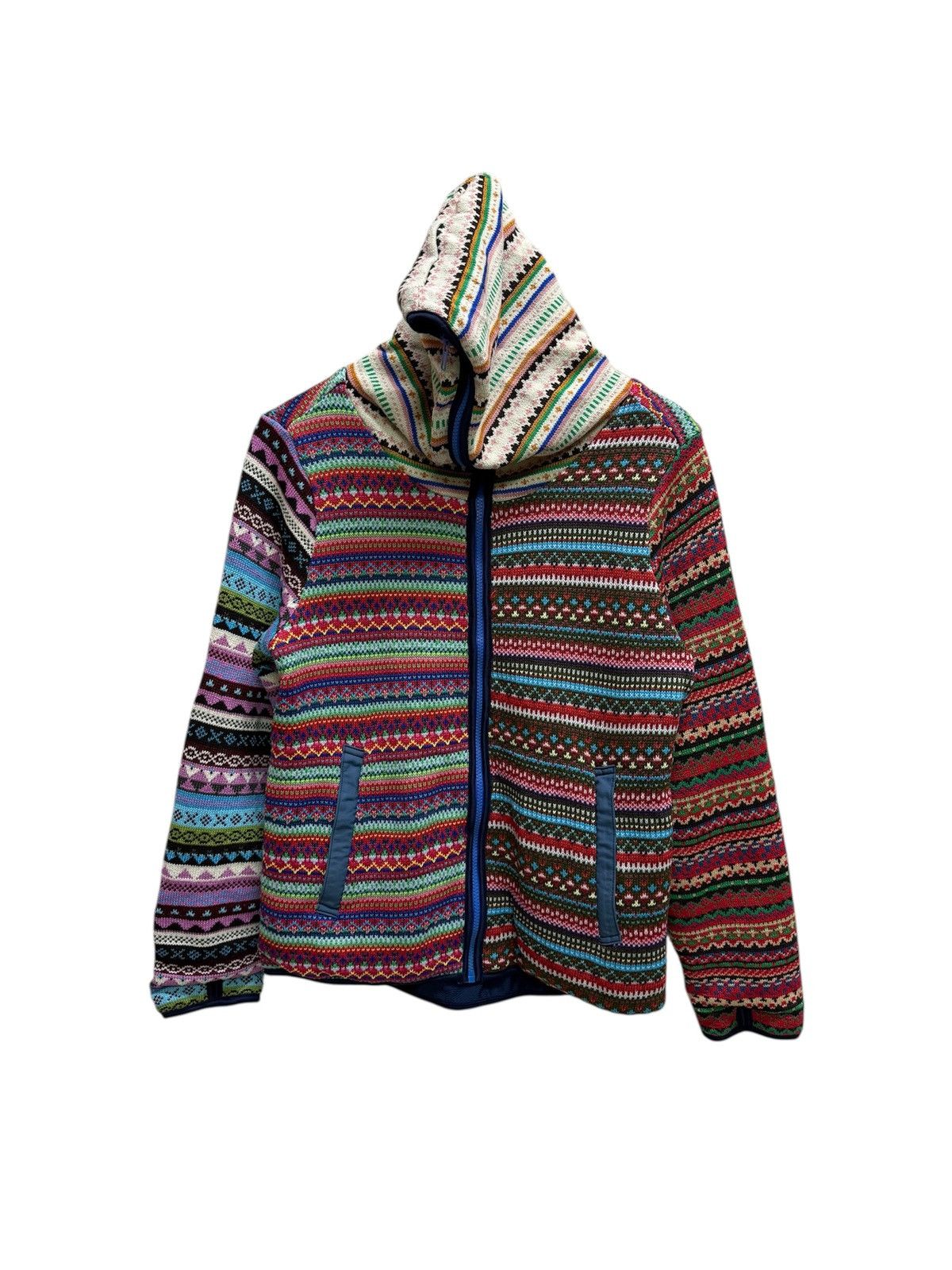 Native Unbranded Knit Native Colorblock Fullzipper Sweater Hoodie Size US S / EU 44-46 / 1 - 1 Thumbnail