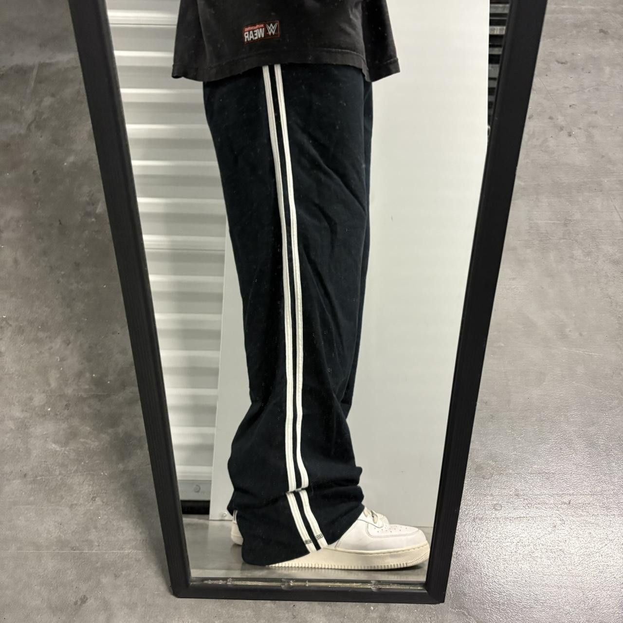 Vintage Crazy Vintage Y2K/2000s Baggy Black Striped Sweatpants! Size US 32 / EU 48 - 1 Thumbnail