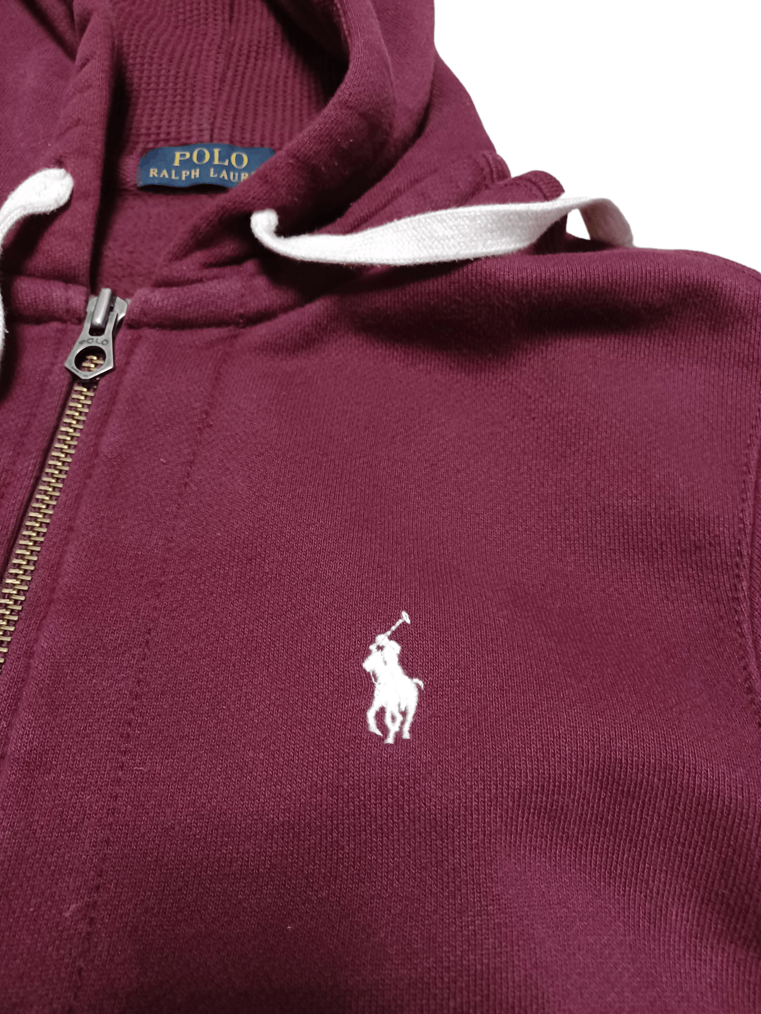 Polo Ralph Lauren FANTASTIC VINTAGE POLO RALPH LAUREN ZIP HOODIE BORDEAUX Size US S / EU 44-46 / 1 - 3 Thumbnail