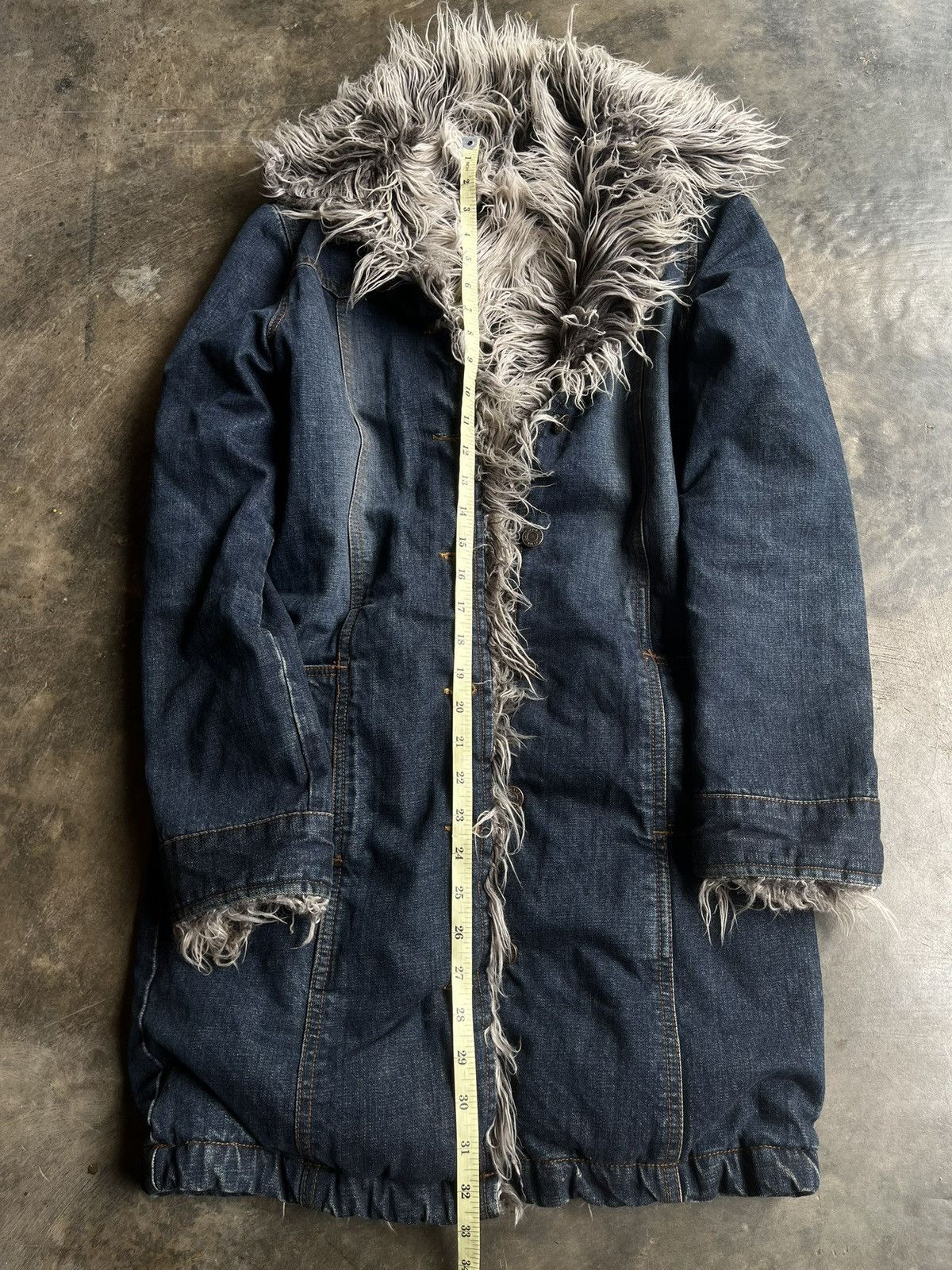 Isamu Katayama Backlash JAPANESE 2000’s CRAZY FUR DENIM JACKET VKEI GOTHIC STYLE Size US S / EU 44-46 / 1 - 15 Thumbnail