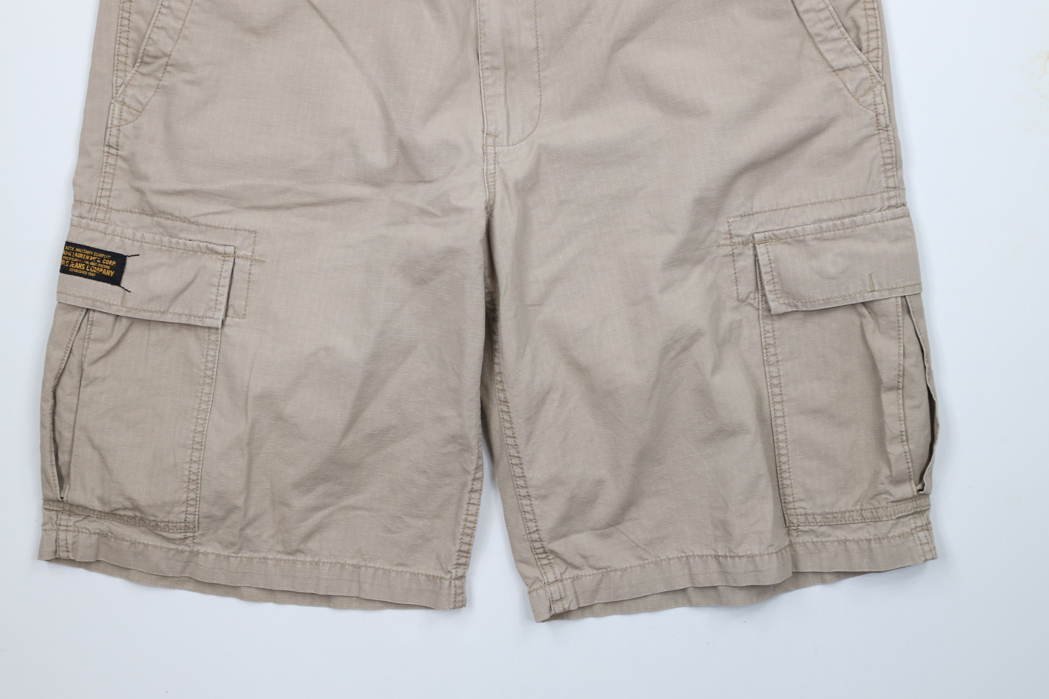 Ralph Lauren × Vintage Vintage 90s Ralph Lauren Surplus Ripstop Cargo Shorts Size US 38 / EU 54 - 4 Thumbnail