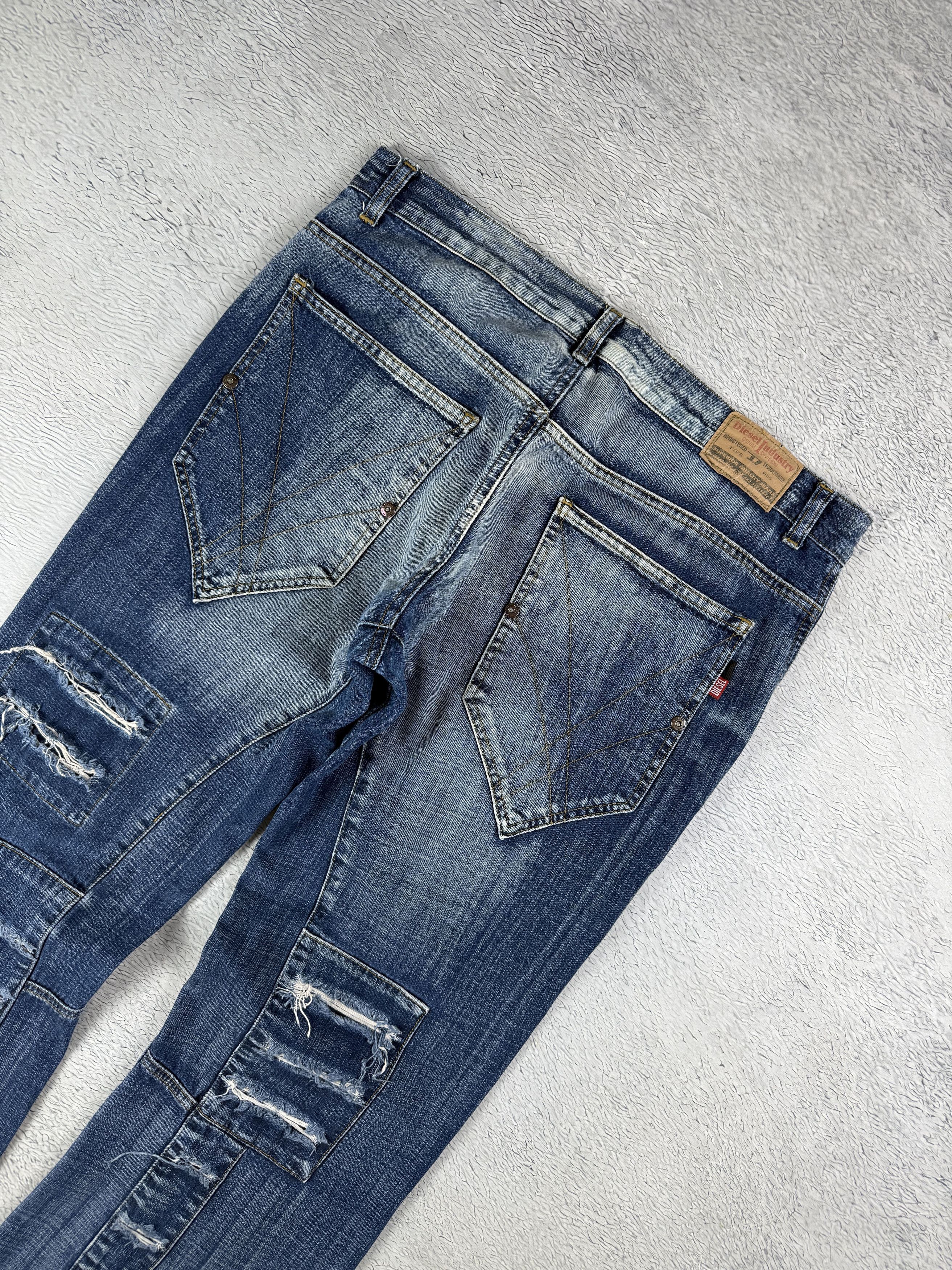 Diesel × JNCO × Japanese Brand Diesel Vintage Jeans Custom Distressed Denim Ripped Opium Size US 34 / EU 50 - 4 Thumbnail