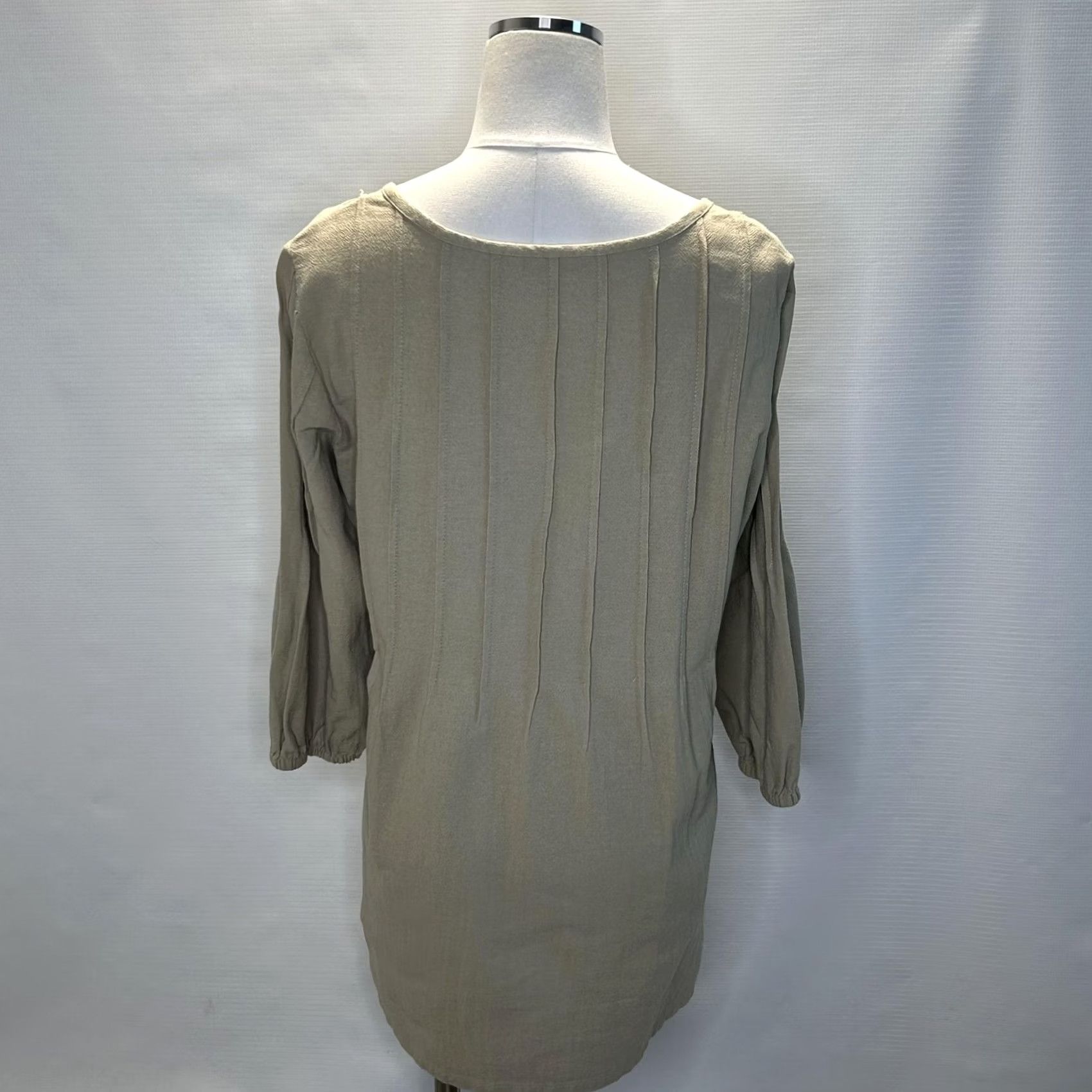 Soft Surroundings Soft Surroundings Sweater Womens Medium Tan Textured Pullover 3/4 Sleeve Cotton Beig Size M / US 6-8 / IT 42-44 - 4 Thumbnail