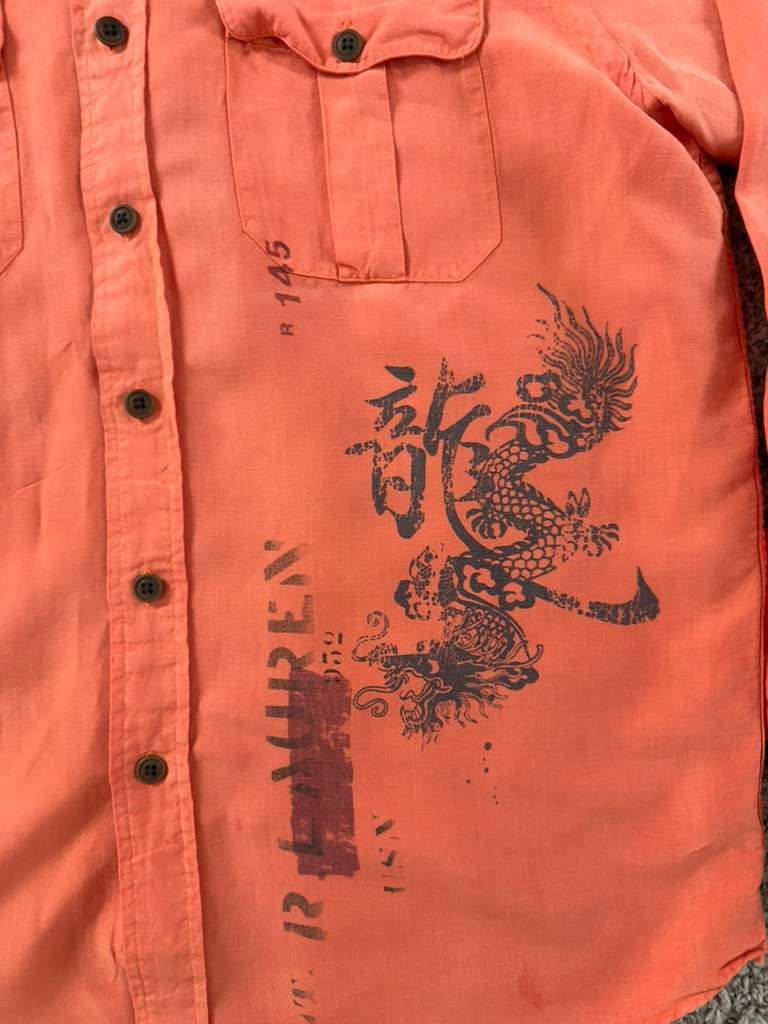 Polo Ralph Lauren Vintage Polo Ralph Lauren Asian Dragon Linen-Silk Shirt - L Size US L / EU 52-54 / 3 - 2 Thumbnail
