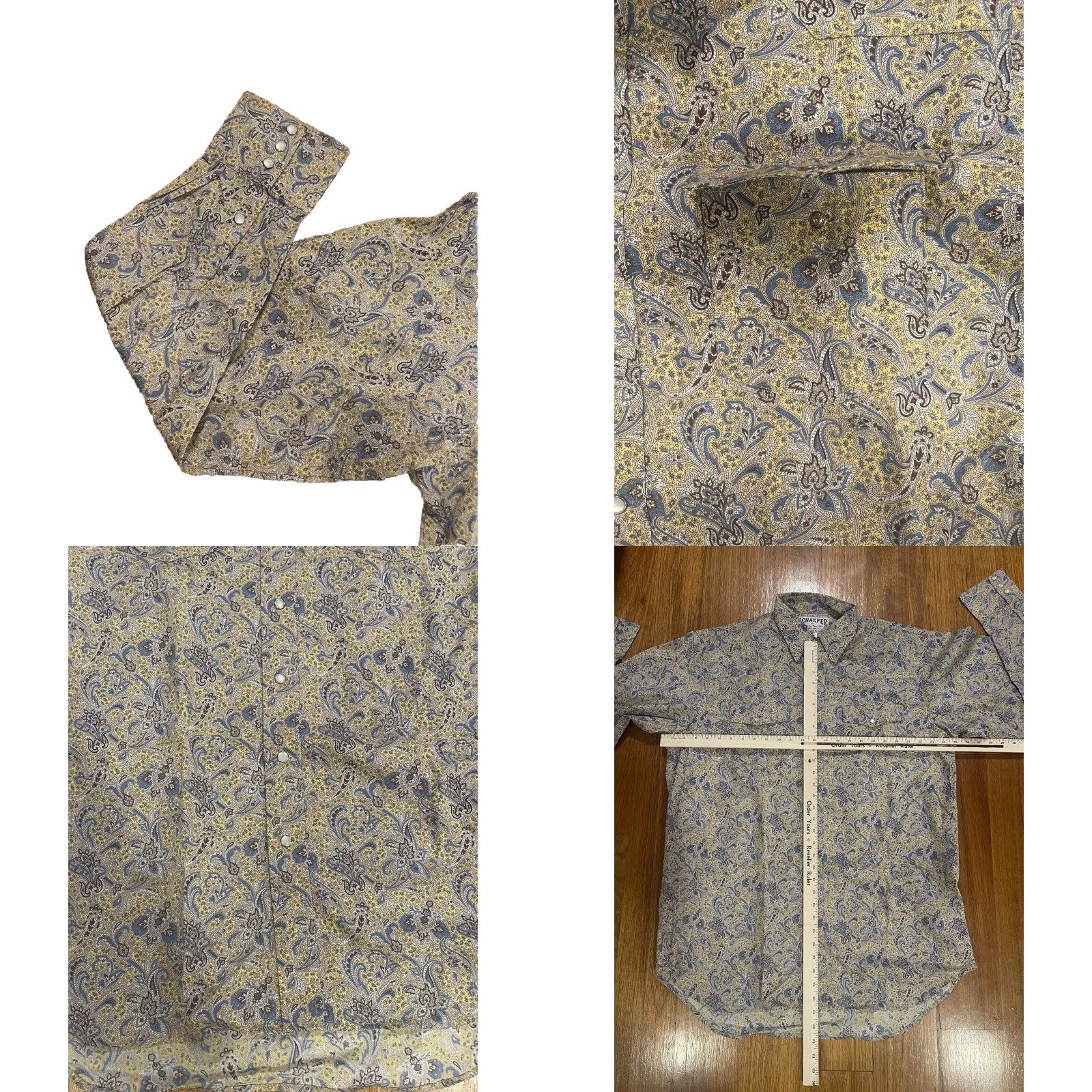 X-LARGE Vintage Schaefer Western Pearl Snap Shirt XL Bandana Print USA HTF! User: Vintage Schaefer Western Pearl Snap Shirt XL Bandana Print USA HTF! Size US XL / EU 56 / 4 - 8 Thumbnail