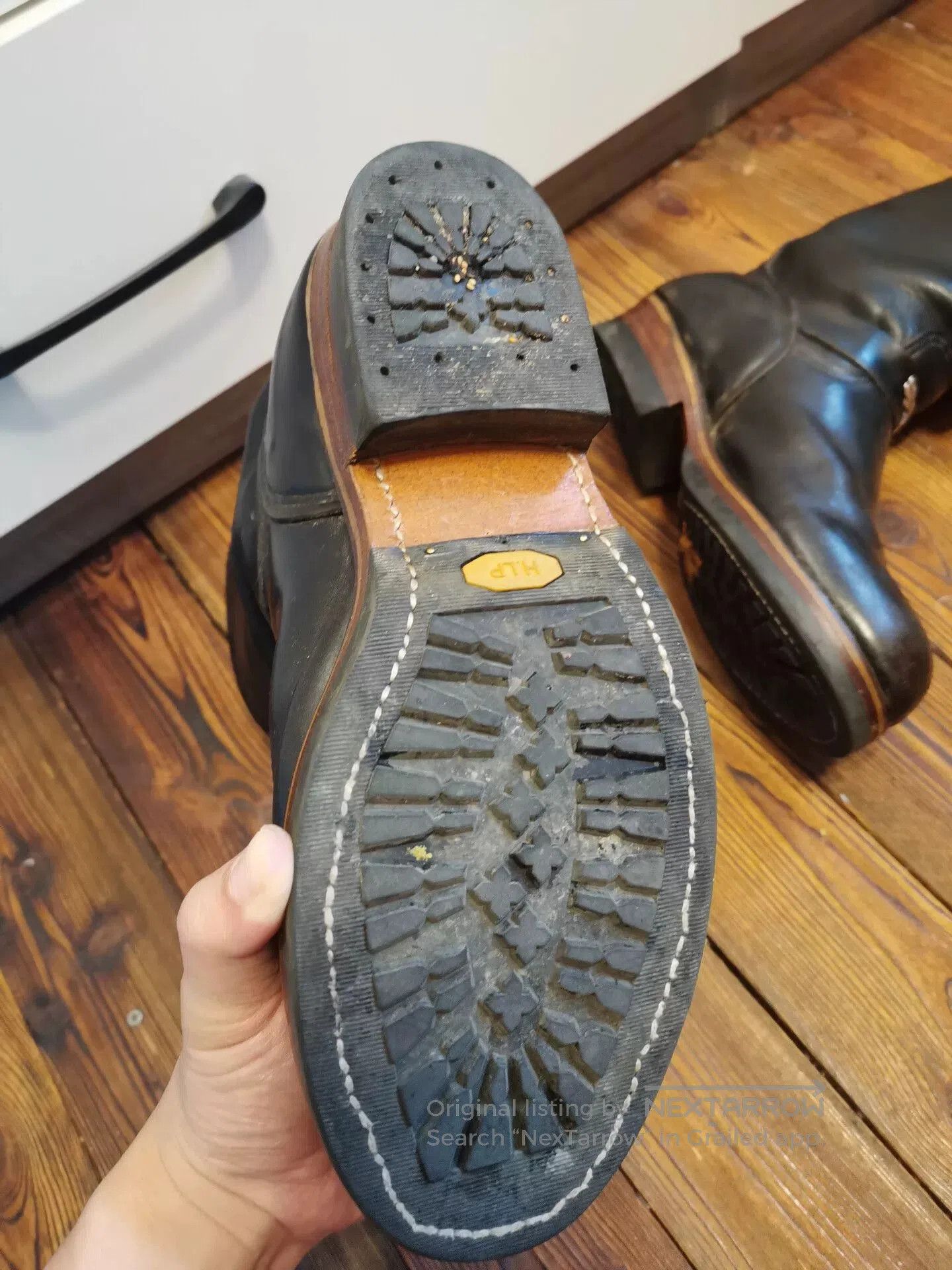Japanese Brand Black Leather Boots with Silver Buckles. Size US 7 / EU 40 - 7 Thumbnail