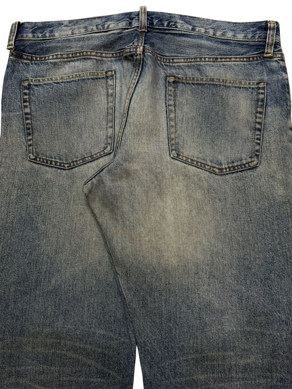 GU Vintage Y2K Japanese GU Blue Faded Mud Wash Straight Leg Size US 38 / EU 54 - 3 Thumbnail
