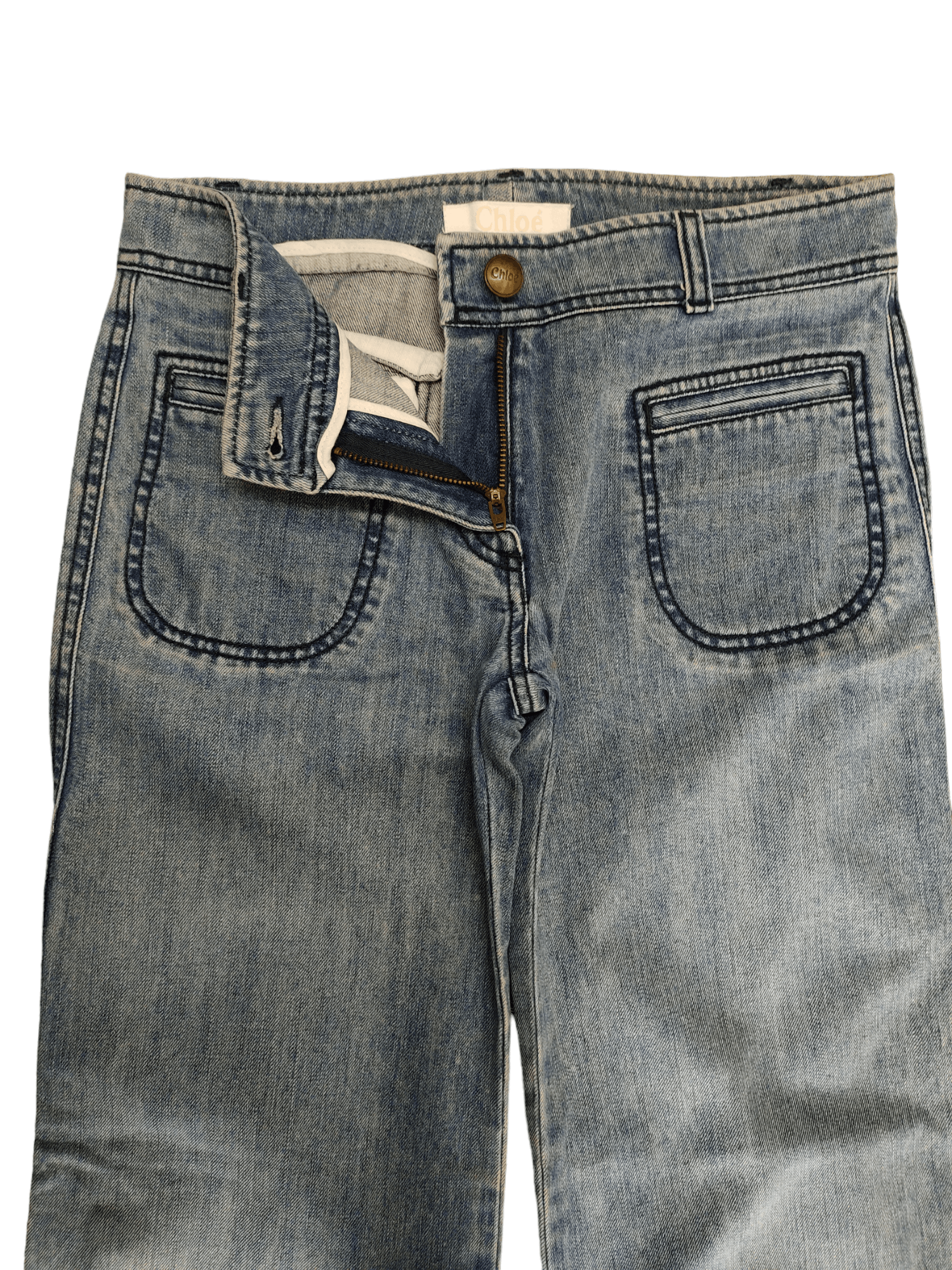 Chloe Flare Jeans Vintage 90s Chloe Release Hem Boot Cut Size 27" / US 4 / IT 40 - 12 Thumbnail