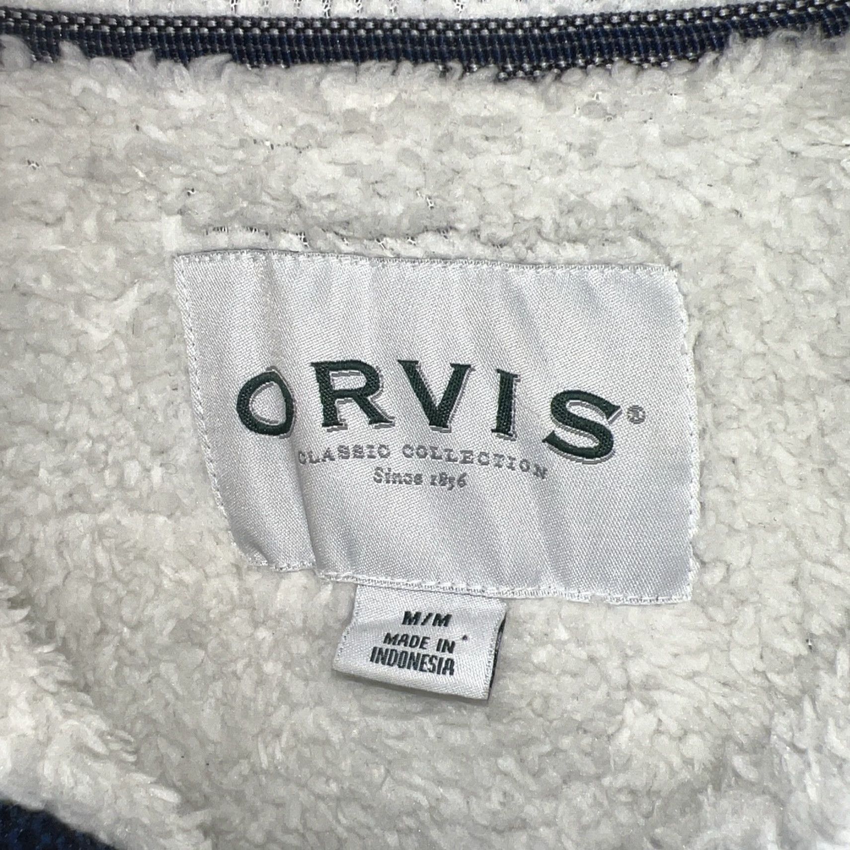 Orvis VINTAGE Orvis Blue Half Zip Fleece Lined Pullover Mens Size M Size US M / EU 48-50 / 2 - 3 Thumbnail