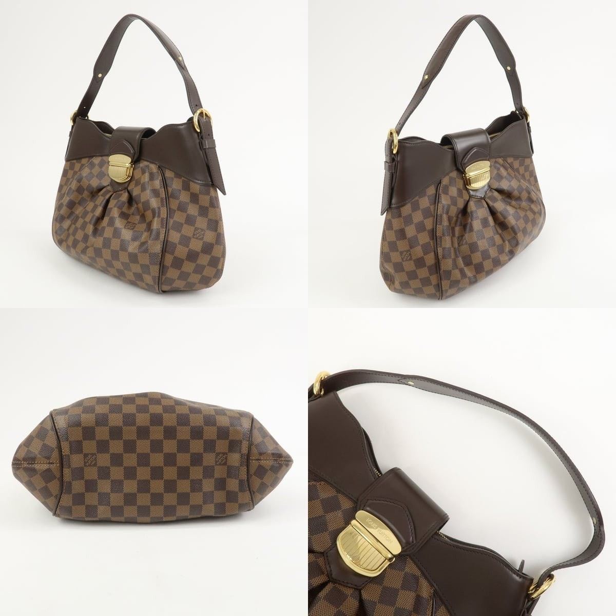 Louis Vuitton Louis Vuitton Damier Sistina MM Coated Canvas Shoulder Bag Size ONE SIZE - 3 Thumbnail