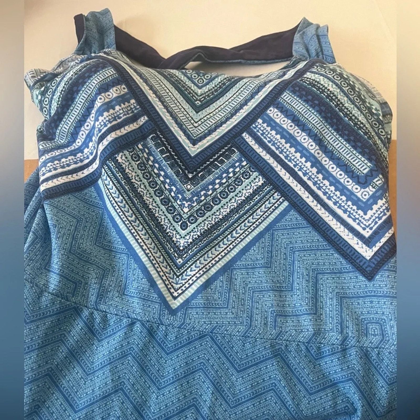 Prana Prana blue Phoebe geometric print athletic mini dress, sz XS Size XS / US 0-2 / IT 36-38 - 3 Thumbnail