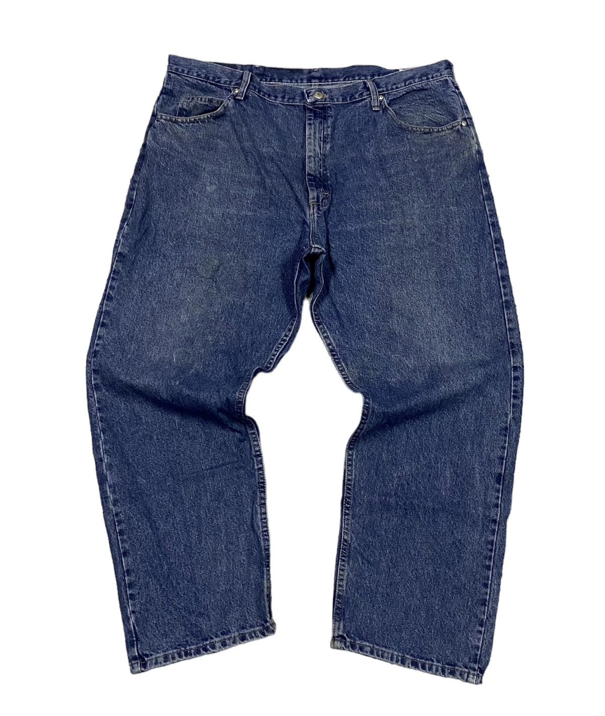 image of Distressed Denim x Vintage Wrangler Baggy Denim Jeans in Blue Denim, Men's (Size 41)