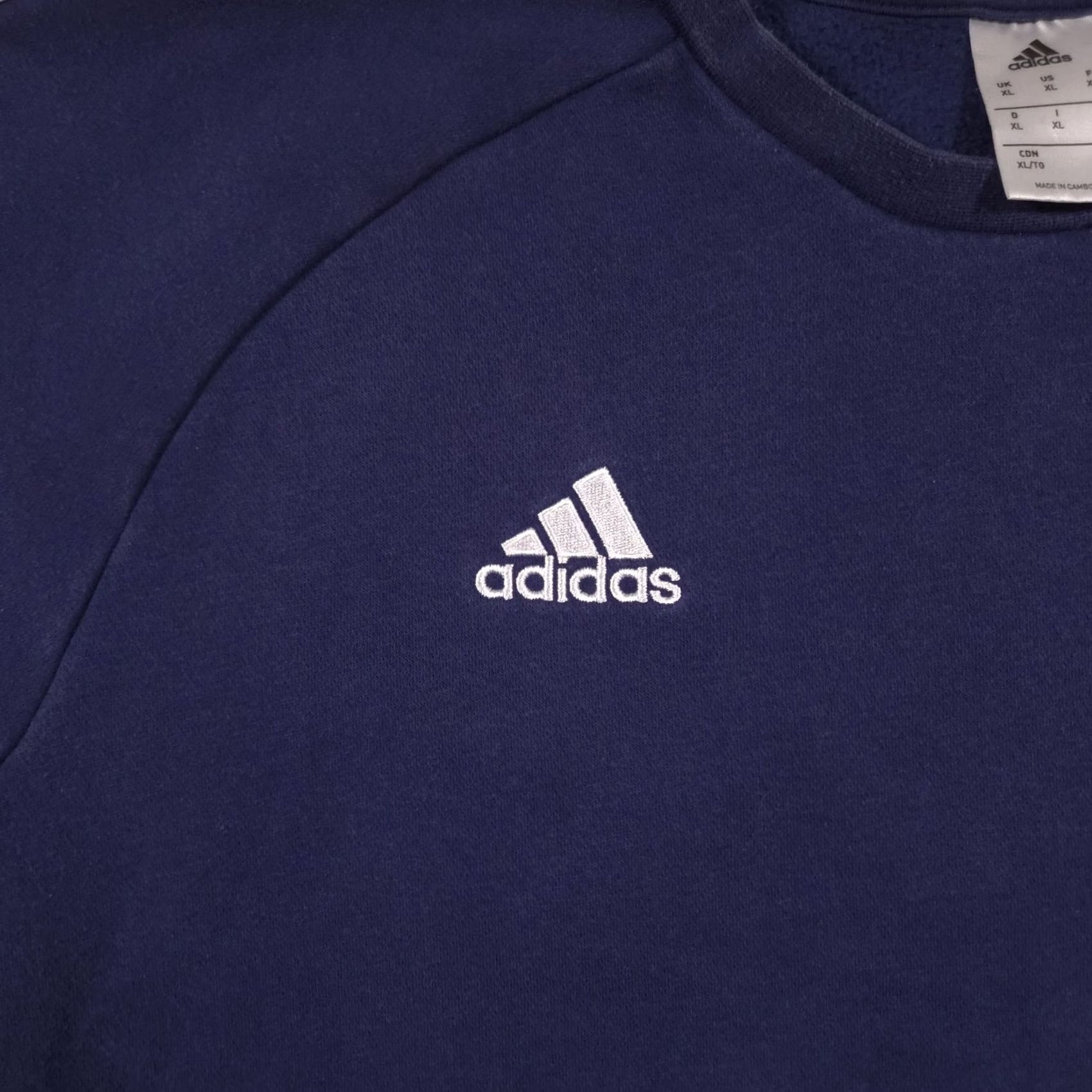 Adidas Vintage Adidas Sweatshirt 90s Size XL Navy Blue Embroidered Logo Sport Crewneck - Sleeve Length: Long Size US XL / EU 56 / 4 - 4 Thumbnail
