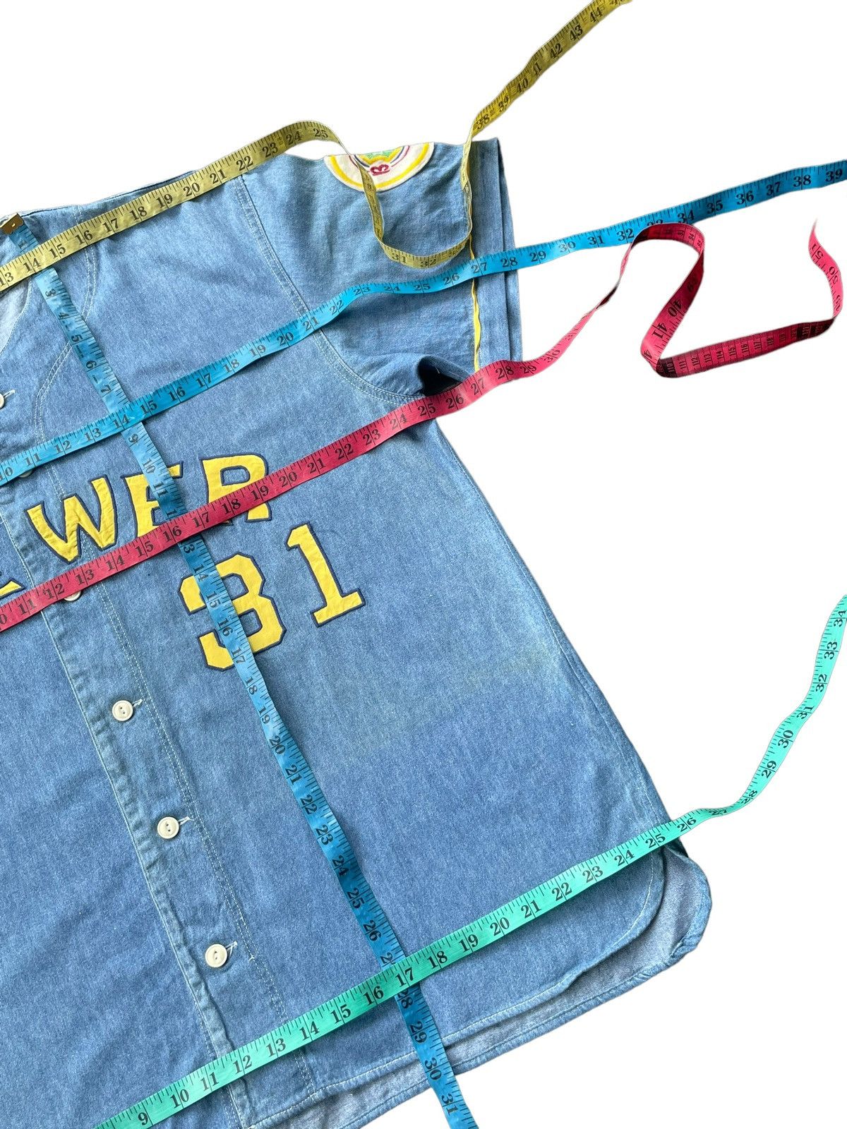 MLB Vintage 90’s Brewer No 31 Denim Shirt Size US XL / EU 56 / 4 - 9 Thumbnail