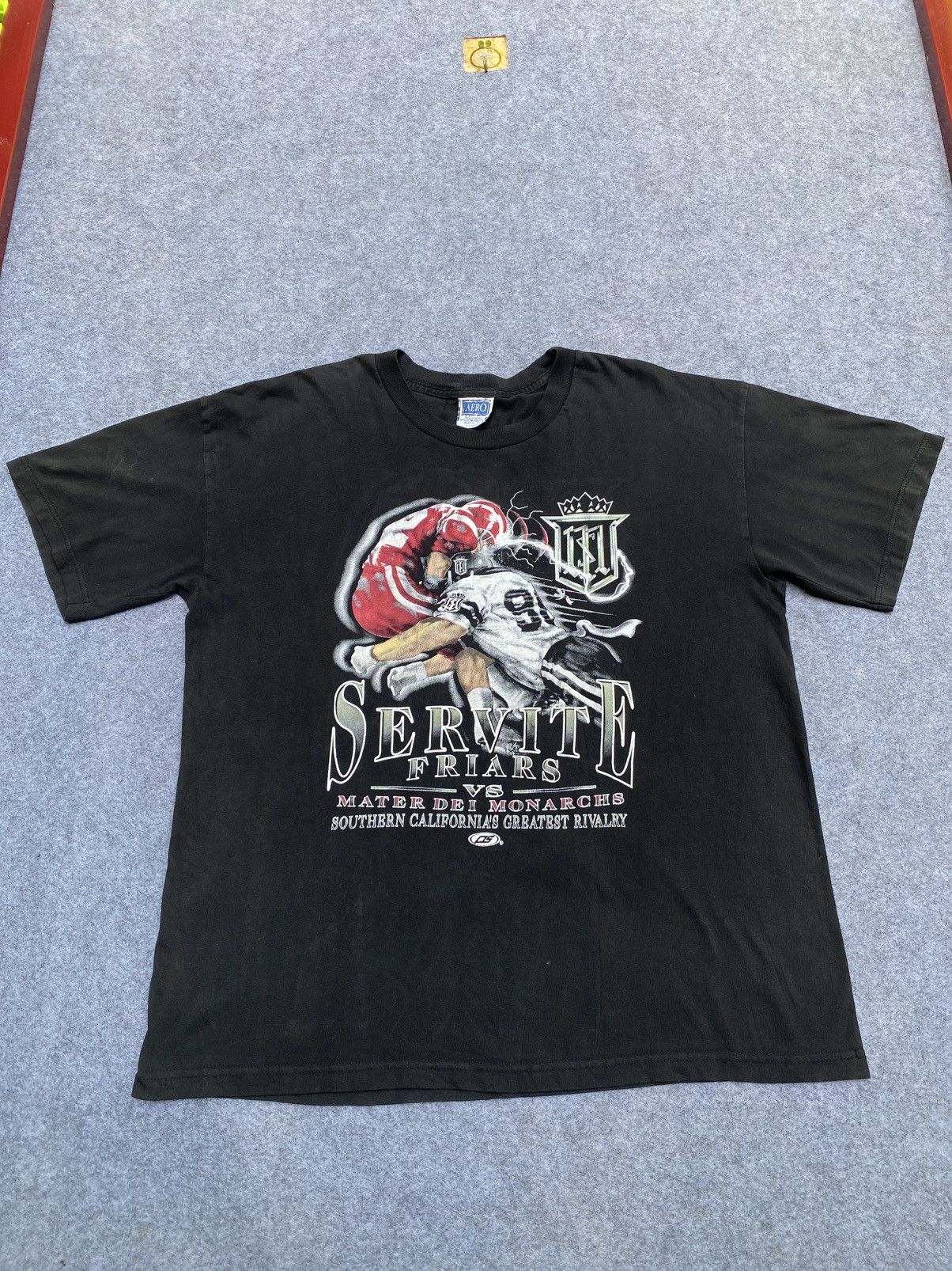 Vintage Servite friars vs meter day monarchs ragby tee Size US XL / EU 56 / 4 - 13 Thumbnail