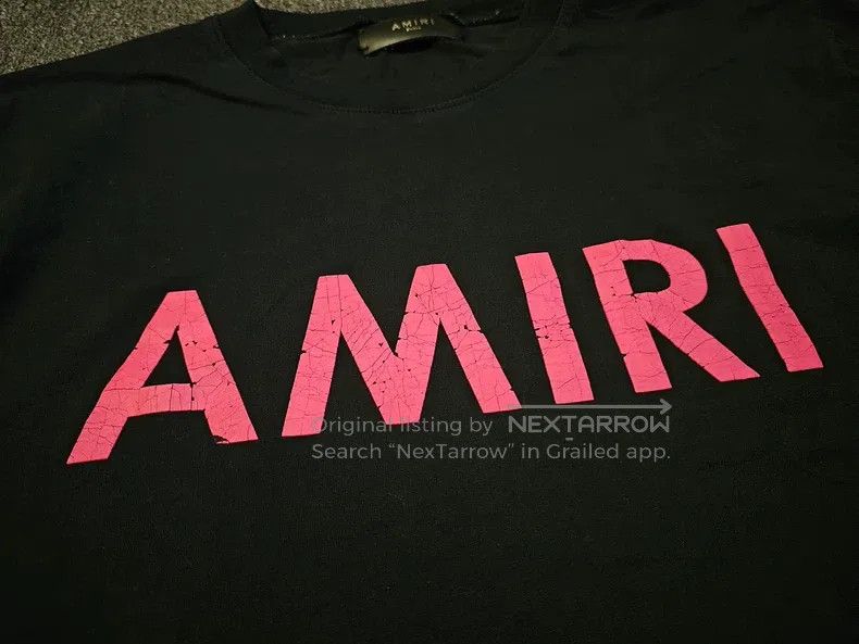 Amiri Amiri Size M Sao powder cracked logo short sleeve Size US M / EU 48-50 / 2 - 3 Thumbnail