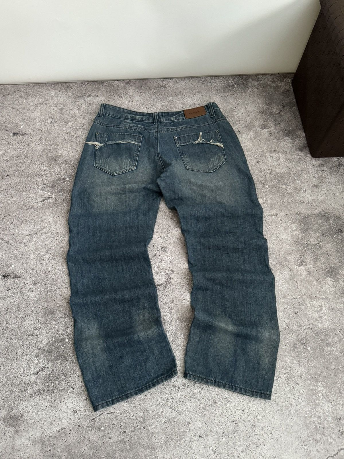 Vintage Vintage Y2K distressed Diesel style baggy pants Size US 34 / EU 50 - 9 Thumbnail