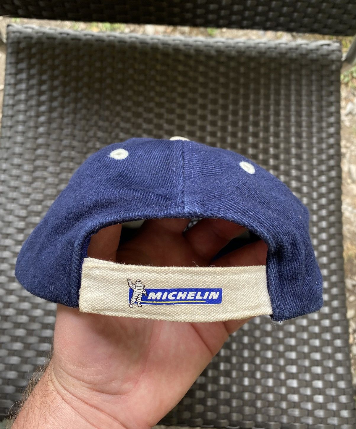 Vintage Vintage Michelin Cap Hat Mercedes Ferrari BMW Size ONE SIZE - 3 Thumbnail