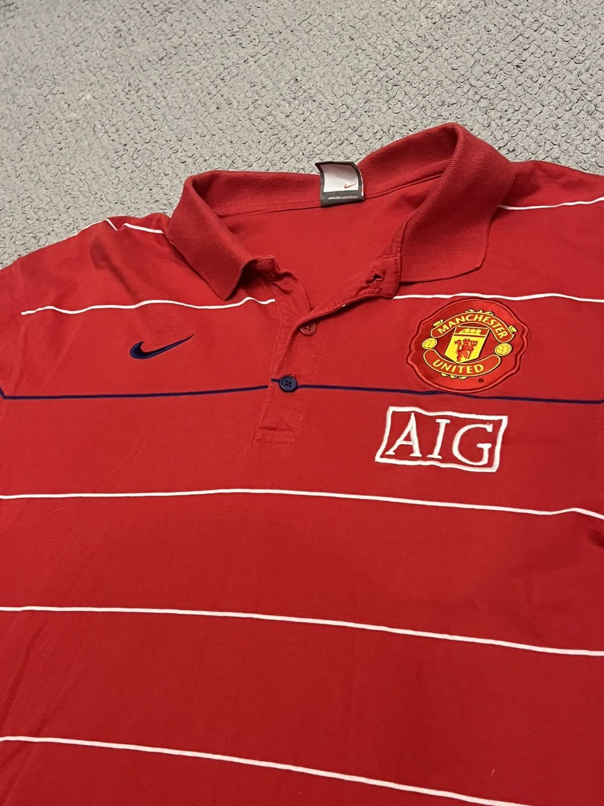 Nike Vintage Nike Manchester United Polo shirt Size US XL / EU 56 / 4 - 2 Thumbnail