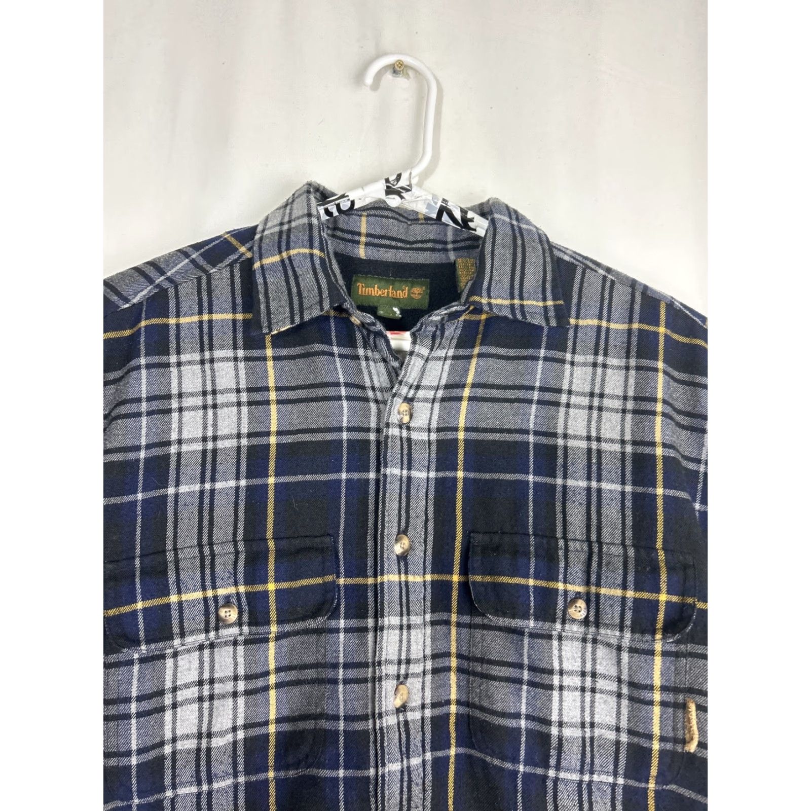 Timberland Timberland Mens Flannel Shirt Long Sleeve Button-Up Black Plaid Sz M Size US M / EU 48-50 / 2 - 3 Thumbnail
