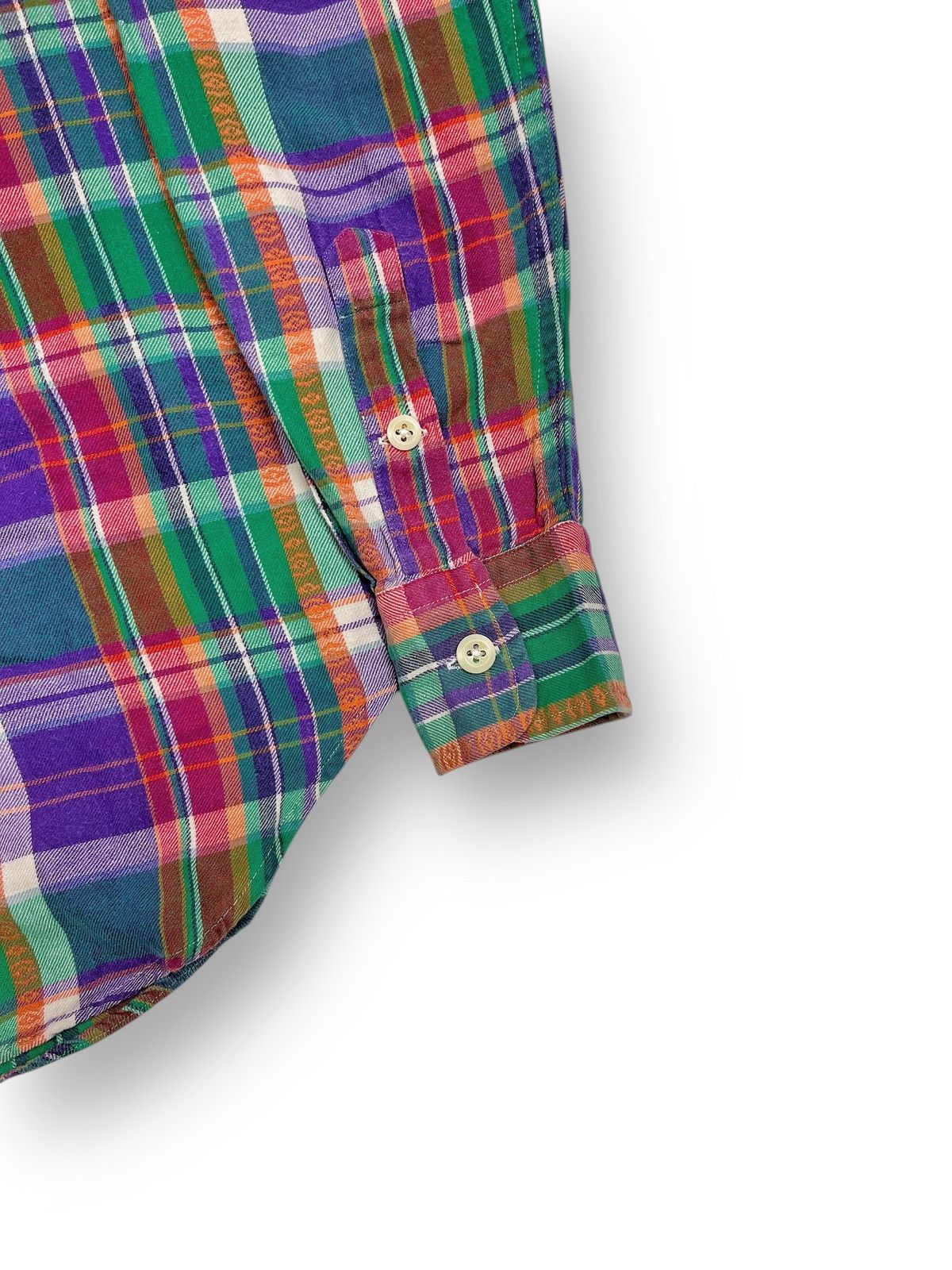 Polo Ralph Lauren × RRL Ralph Lauren × Ralph Lauren Y2K Ralph Lauren Double Pocket Multicolor Plaid Flannel Size US S / EU 44-46 / 1 - 3 Thumbnail
