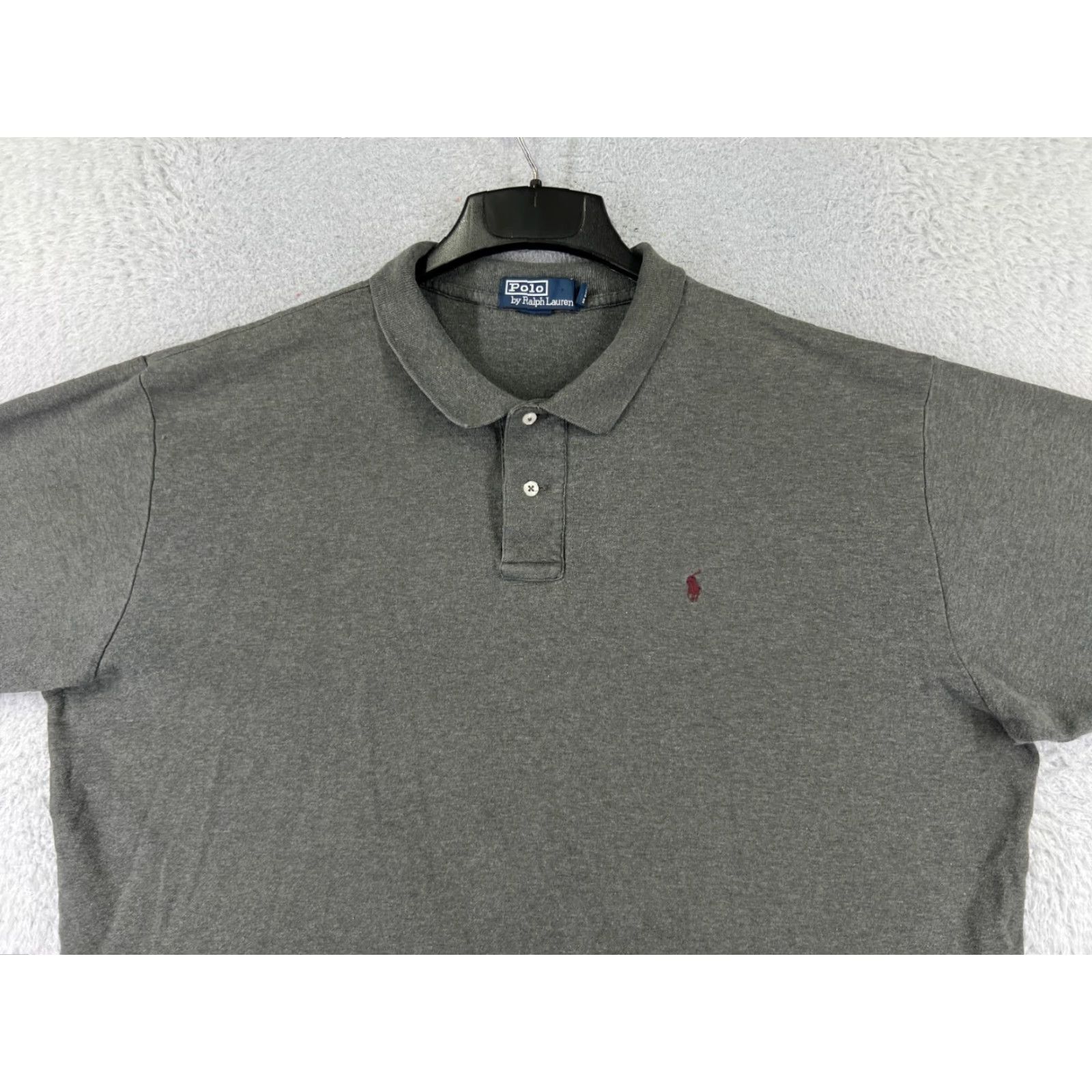 Ralph Lauren VINTAGE Ralph Lauren Polo Shirt Men 2XL Gray 100% Cotton Knit Polo Shirt Size US XXL / EU 58 / 5 - 4 Thumbnail