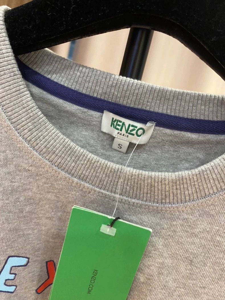 Kenzo KENZO Gray embroidered ladies' hoodie Size S / US 4 / IT 40 - 3 Thumbnail