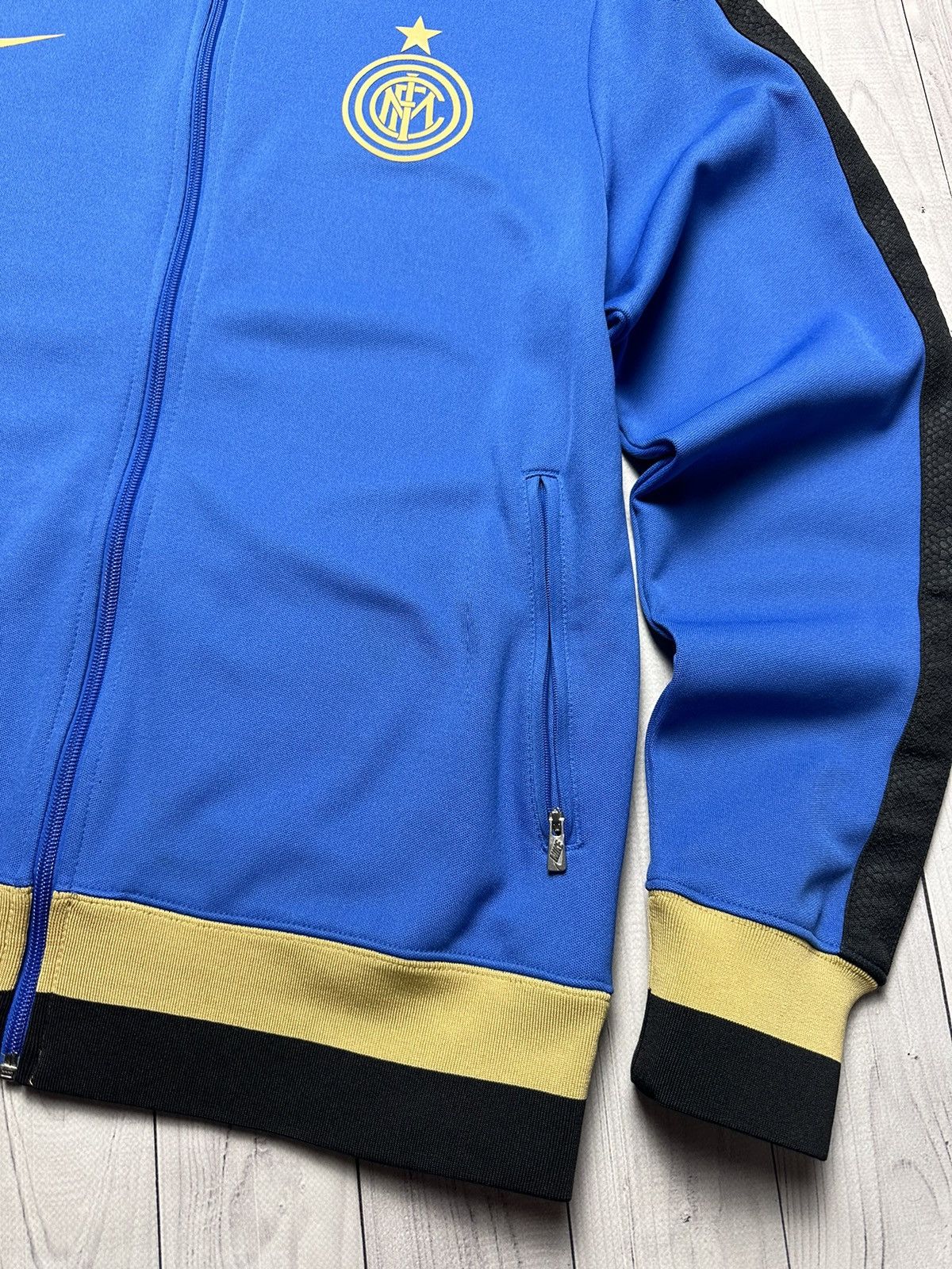 Nike × Vintage Vintage Nike Inter Milan track jacket blue rare. Size US L / EU 52-54 / 3 - 7 Thumbnail