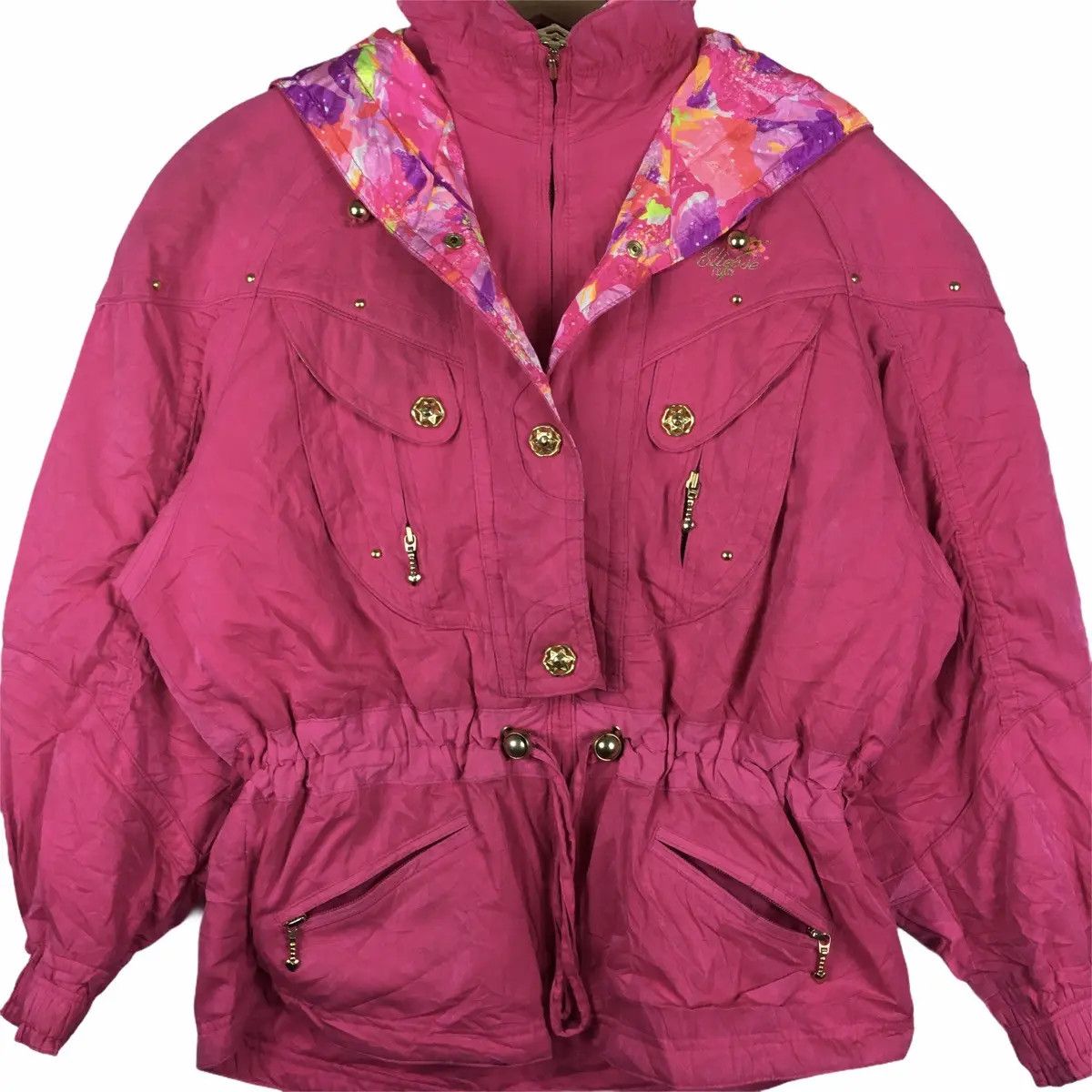 Ellesse Vtg ELLESSE ITALIA Pink Pop Art Rainbow Ski Winte Size L / US 10 / IT 46 - 2 Thumbnail