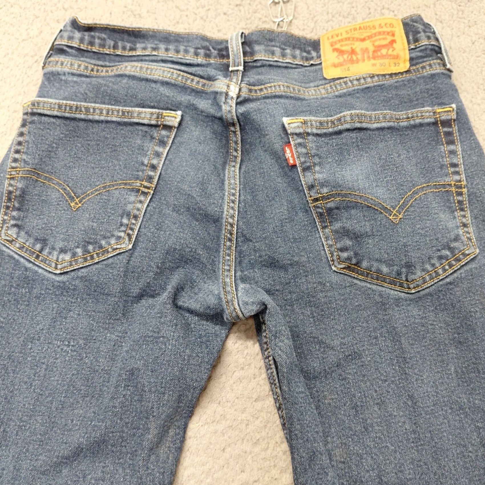 Levi's Levi's 514 Premium Straight Jeans Men's 30x32 Blue Denim Stretch Preppy Shirt Trousers? Size US 30 / EU 46 - 4 Thumbnail