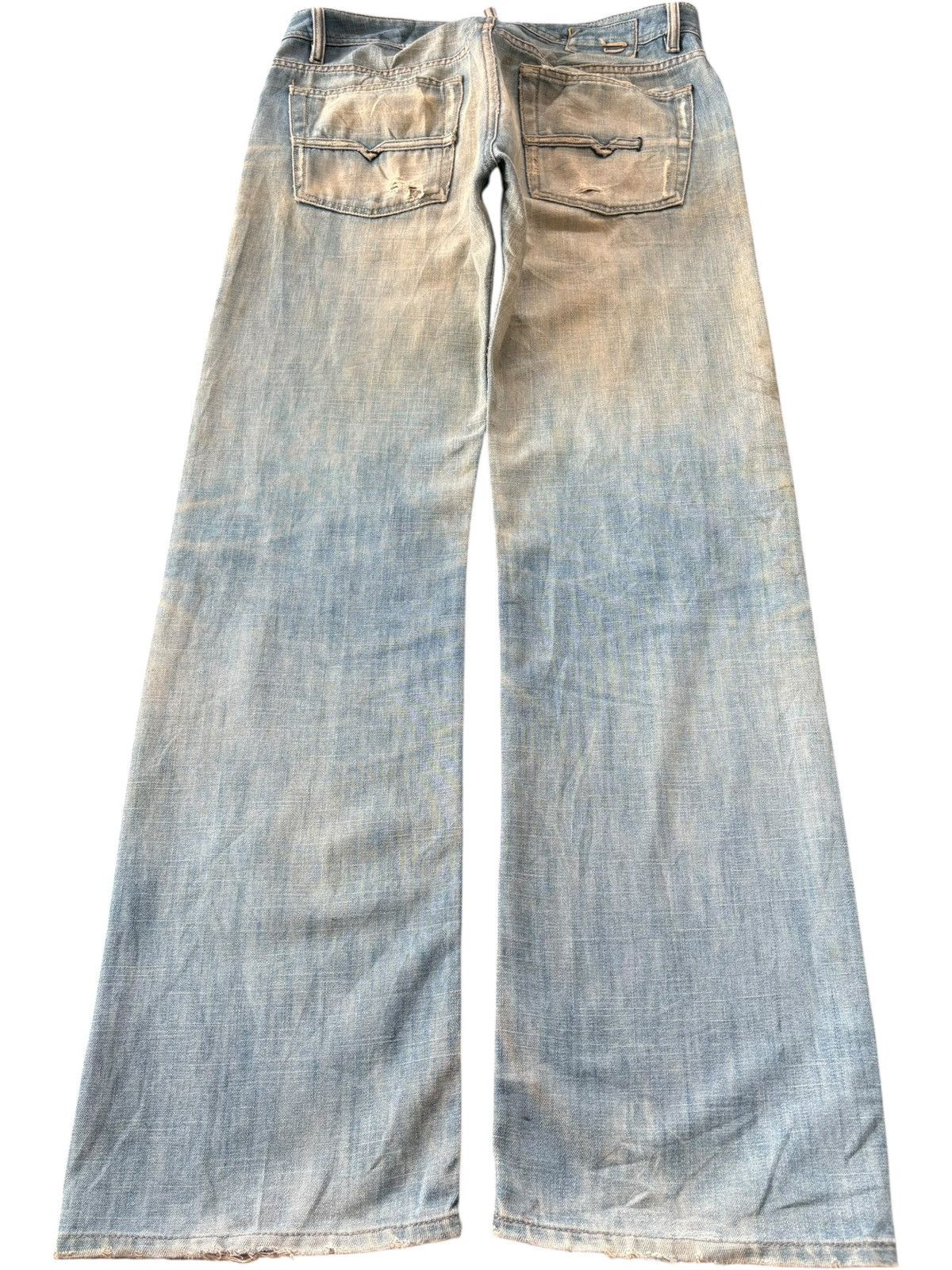Diesel Vintage Italy Diesel Mud Wash Distressed Baggy Jeans Size US 32 / EU 48 - 2 Thumbnail