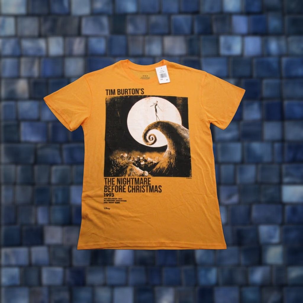 Burton Tim Burton's Nightmare Before Christmas Movie Poster Promo T-Shirt M Men Short Sleeve Multicolor Christmas New Size US M / EU 48-50 / 2 - 1 Thumbnail