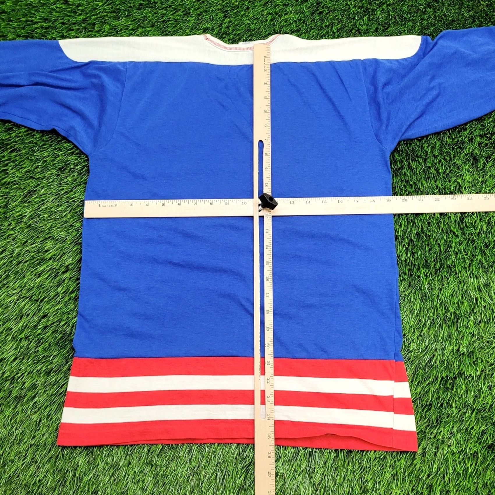 Vintage VINTAGE 90s MOD Raglan Jersey 3/4 Shirt Women M/L 19x25 Blue Size L / US 10 / IT 46 - 4 Thumbnail