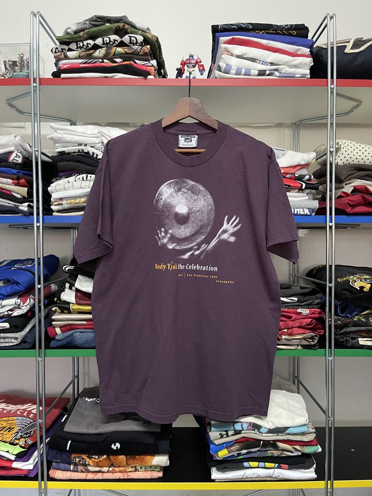 Vintage Vintage 90s Crosspulse Percussion Body Tjak Art Dance Tee Size US L / EU 52-54 / 3 - 1 Thumbnail