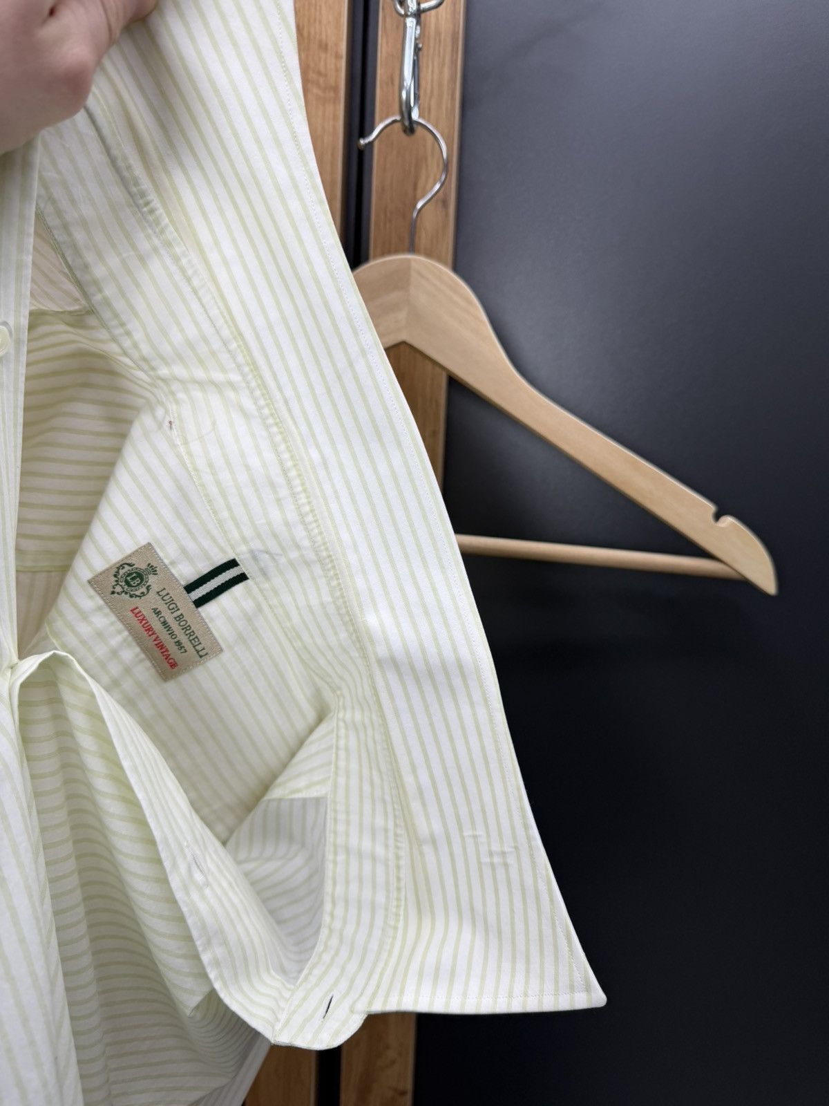 Luigi Borrelli Luigi Borrelli Cotton Striped Long Sleeve Shirt Size US L / EU 52-54 / 3 - 13 Thumbnail