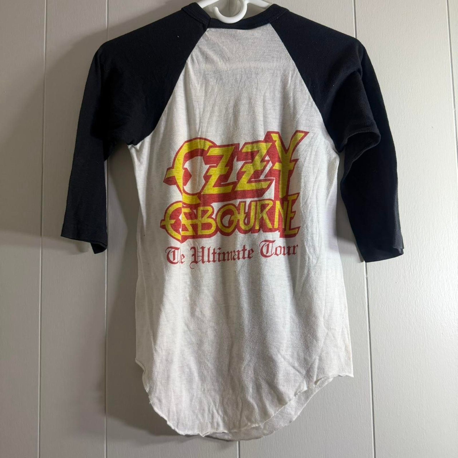 Vintage 1986 OZZY OSBOURNE Ultimate Sin Tour 3/4 sleeve tee shirt S Size US S / EU 44-46 / 1 - 7 Thumbnail