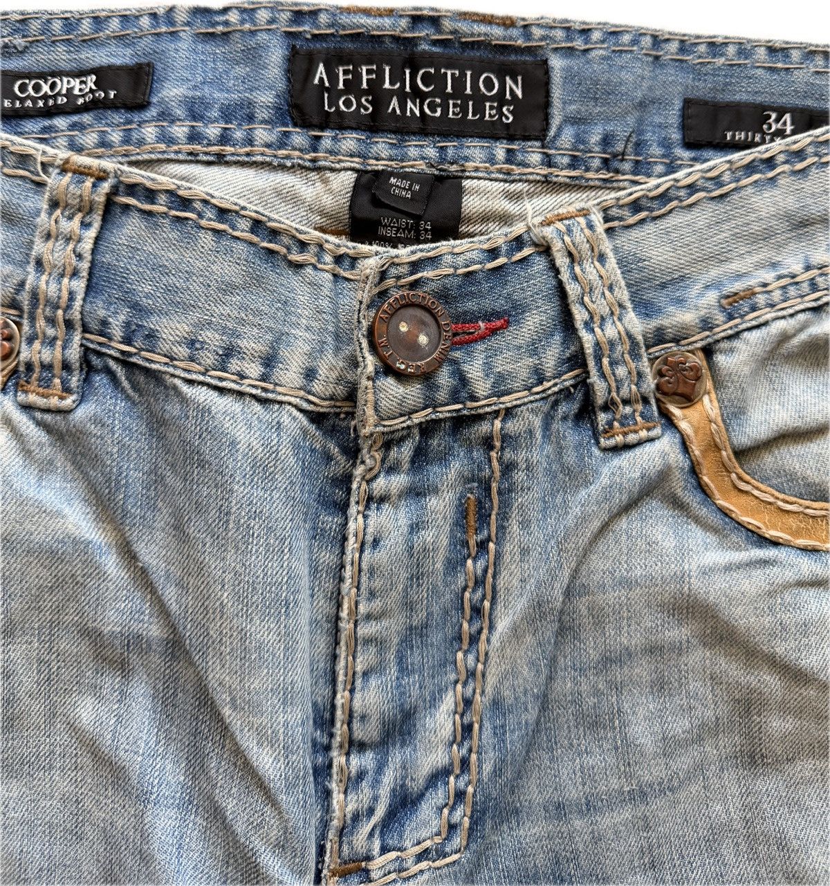 Affliction Rare Rhinestone Affliction Jeans Size US 34 / EU 50 - 5 Thumbnail
