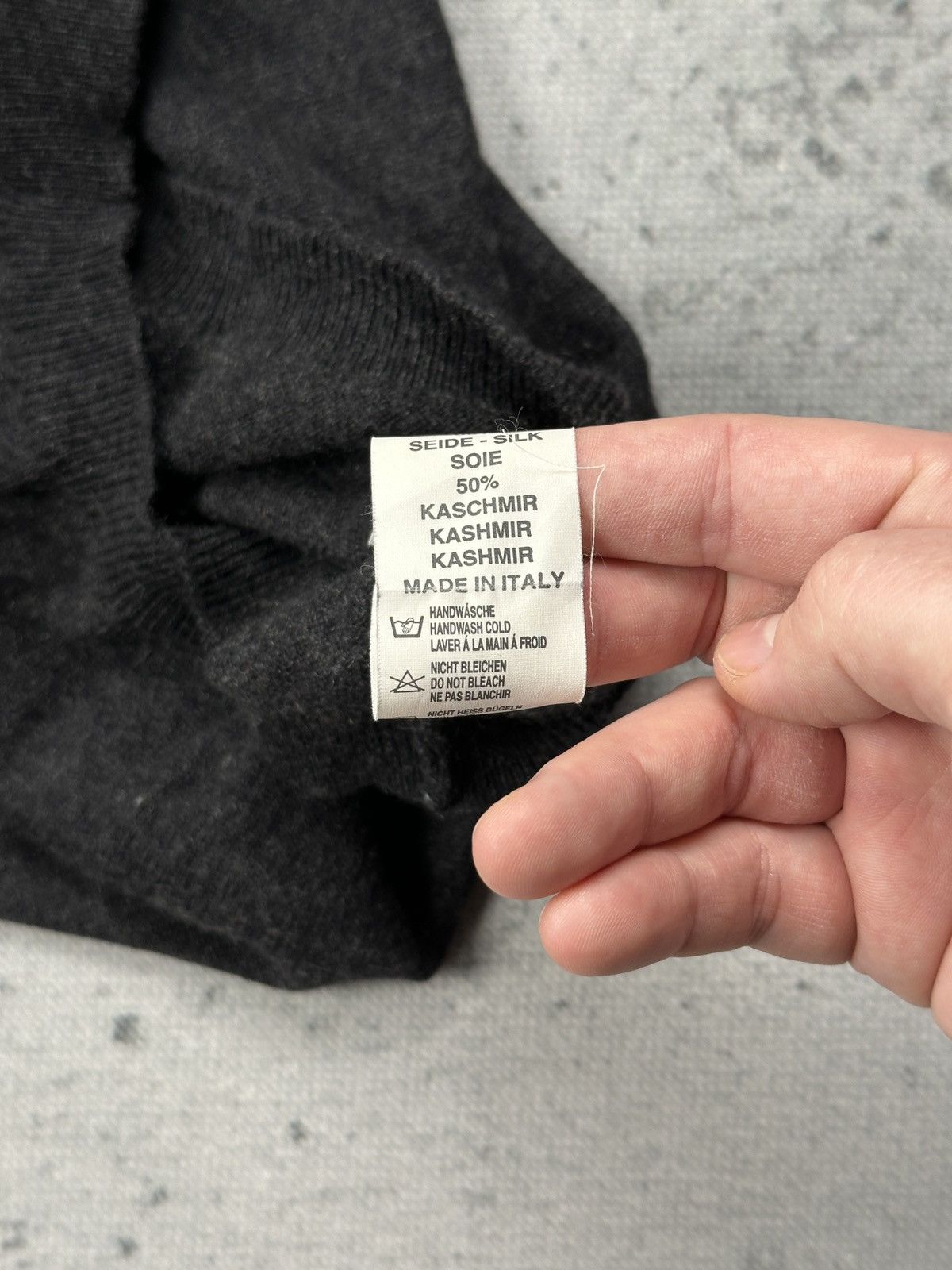Japanese Brand Joye+Fun Italy Grey Suff-Sleeve Knit Top Silk Cashmere Blend Size M / US 6-8 / IT 42-44 - 16 Thumbnail