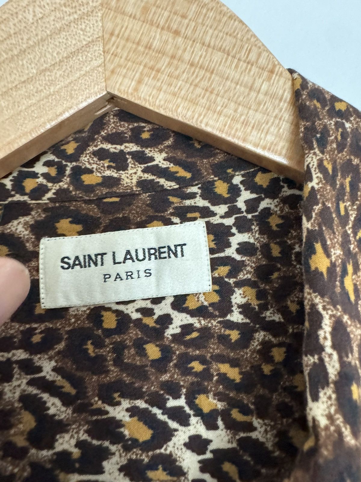 Saint Laurent Paris SS15 Leopard Viscoe Shirt Size US S / EU 44-46 / 1 - 2 Thumbnail