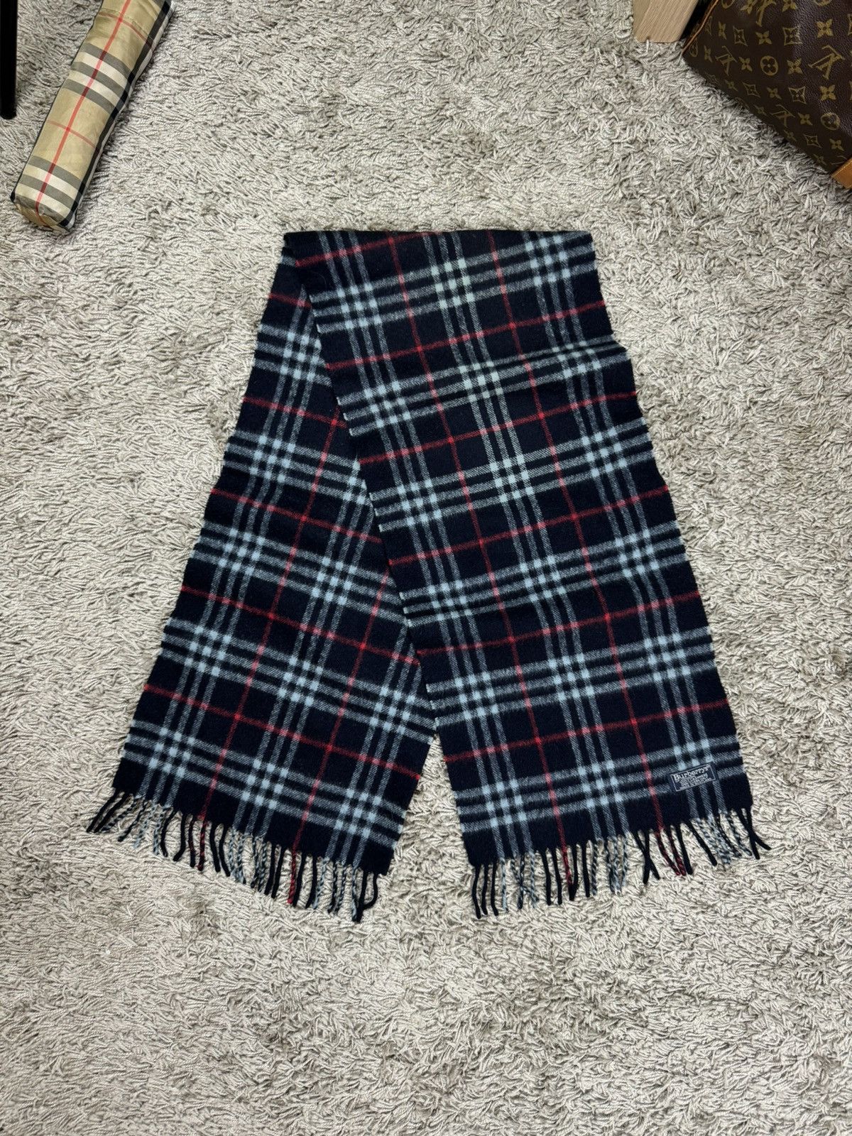 Burberry × Vintage Vintage cashmere scarf Burberry’s 90s original luxury item Size ONE SIZE - 2 Thumbnail