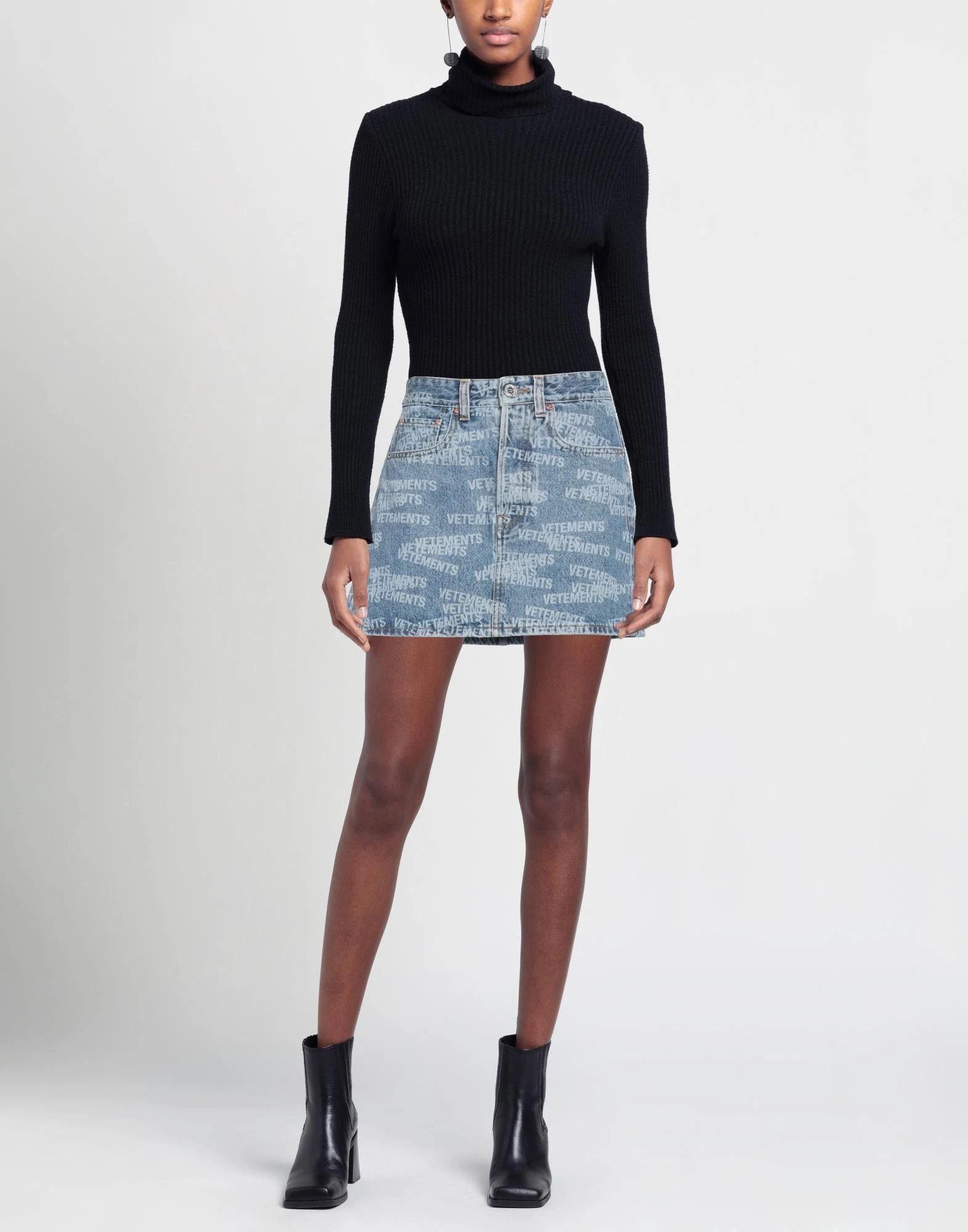 Vetements o1mle0524 Denim Skirt in Blue Size 28" / US 6 / IT 42 - 5 Thumbnail