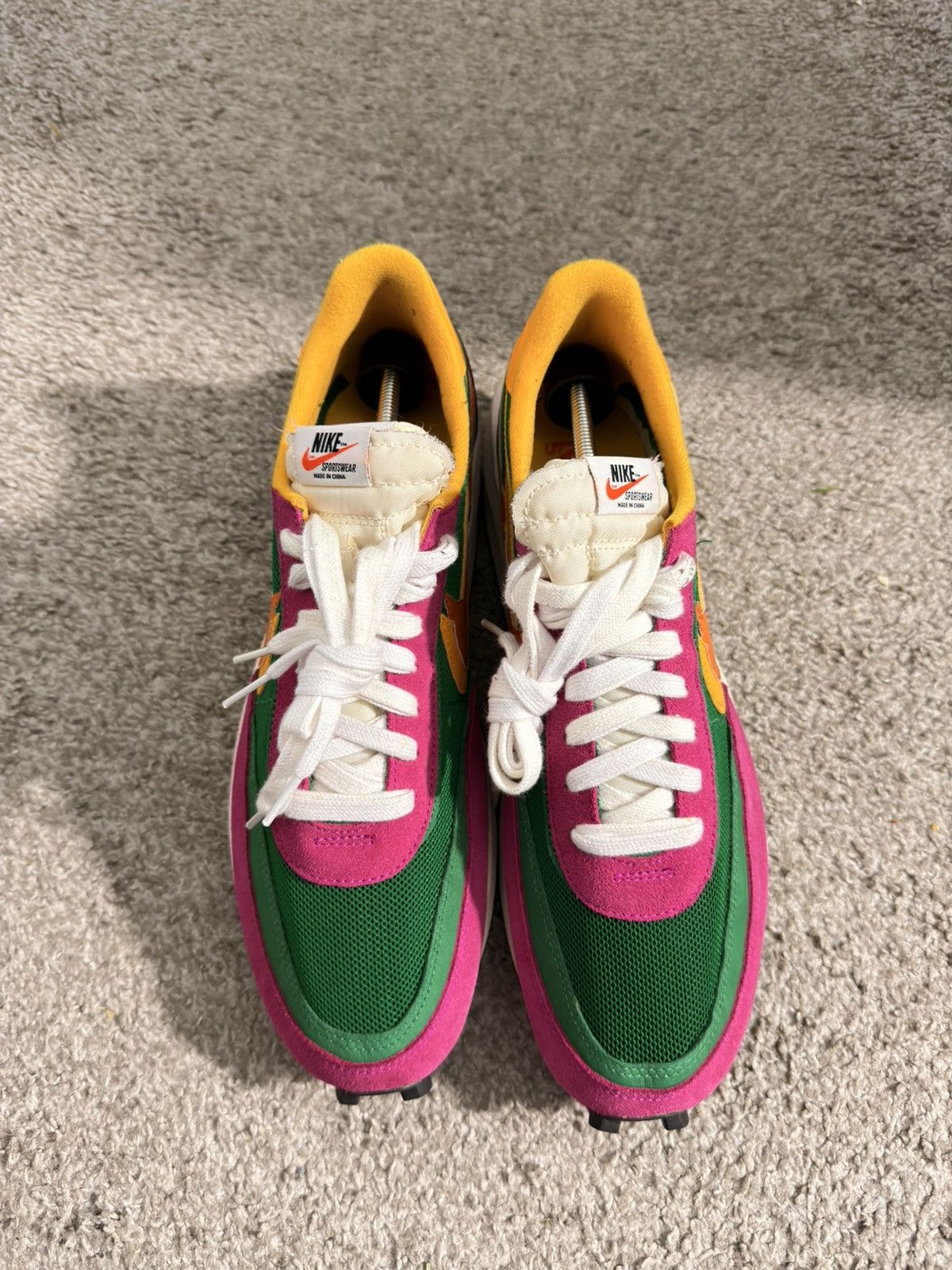 Nike × Sacai Nike x Sacai LDWaffle Green Multi / Pine Green-Orange-Pink Size US 13 / EU 46 - 3 Thumbnail