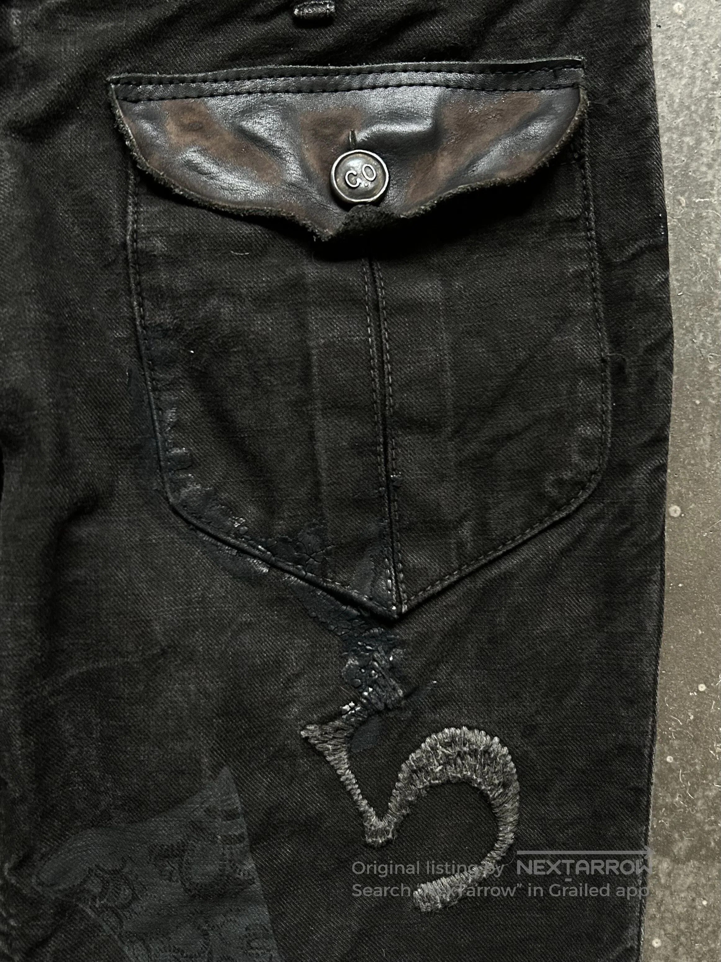 Share Spirit Homme SHARE SPIRIT Embroidered Denim Pants. Size US 30 / EU 46 - 5 Thumbnail