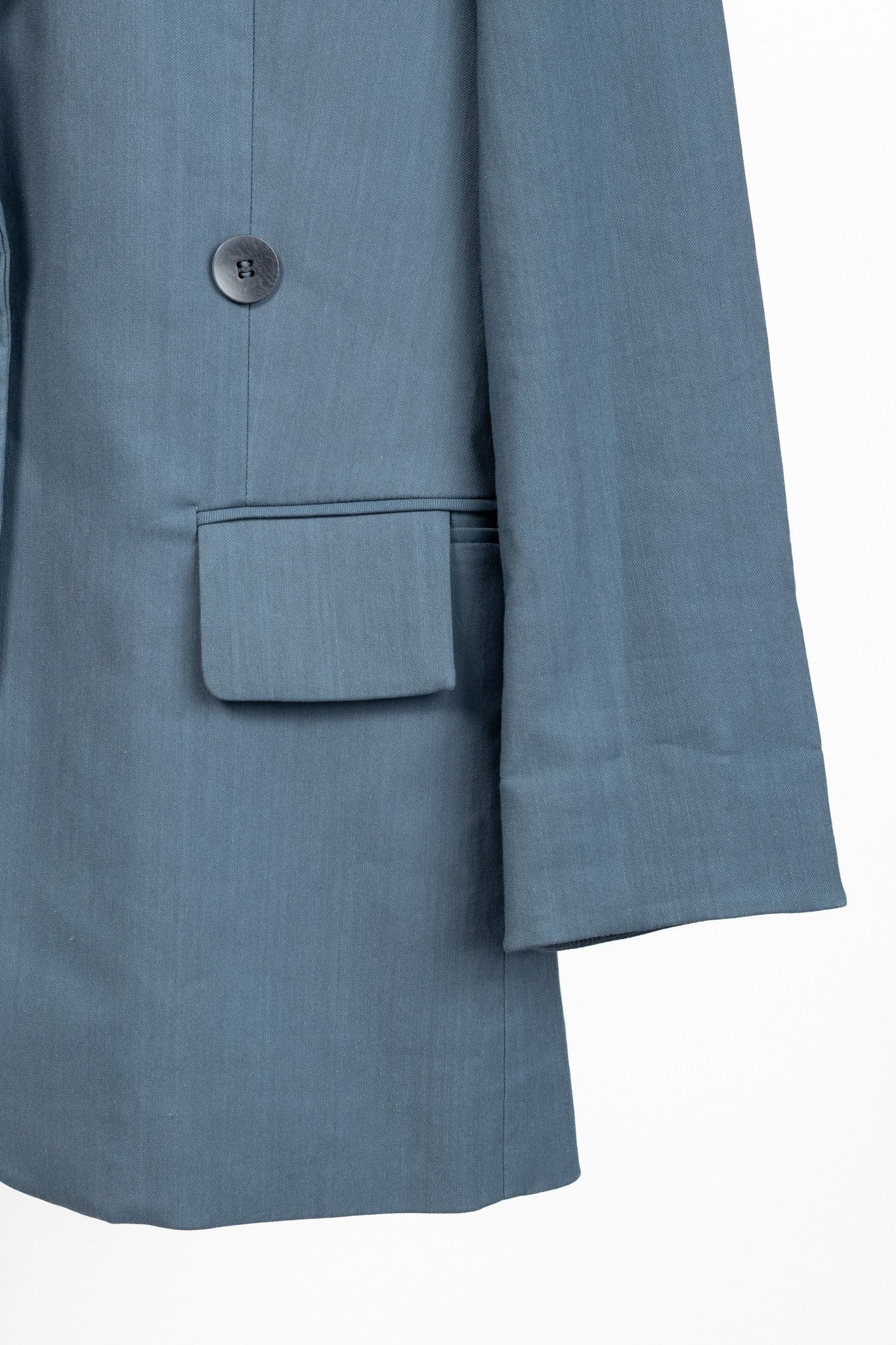 Tibi Tibi Liam Blue Grey Fluid Suiting Oversized Blazer Size XS / US 0-2 / IT 36-38 - 6 Thumbnail